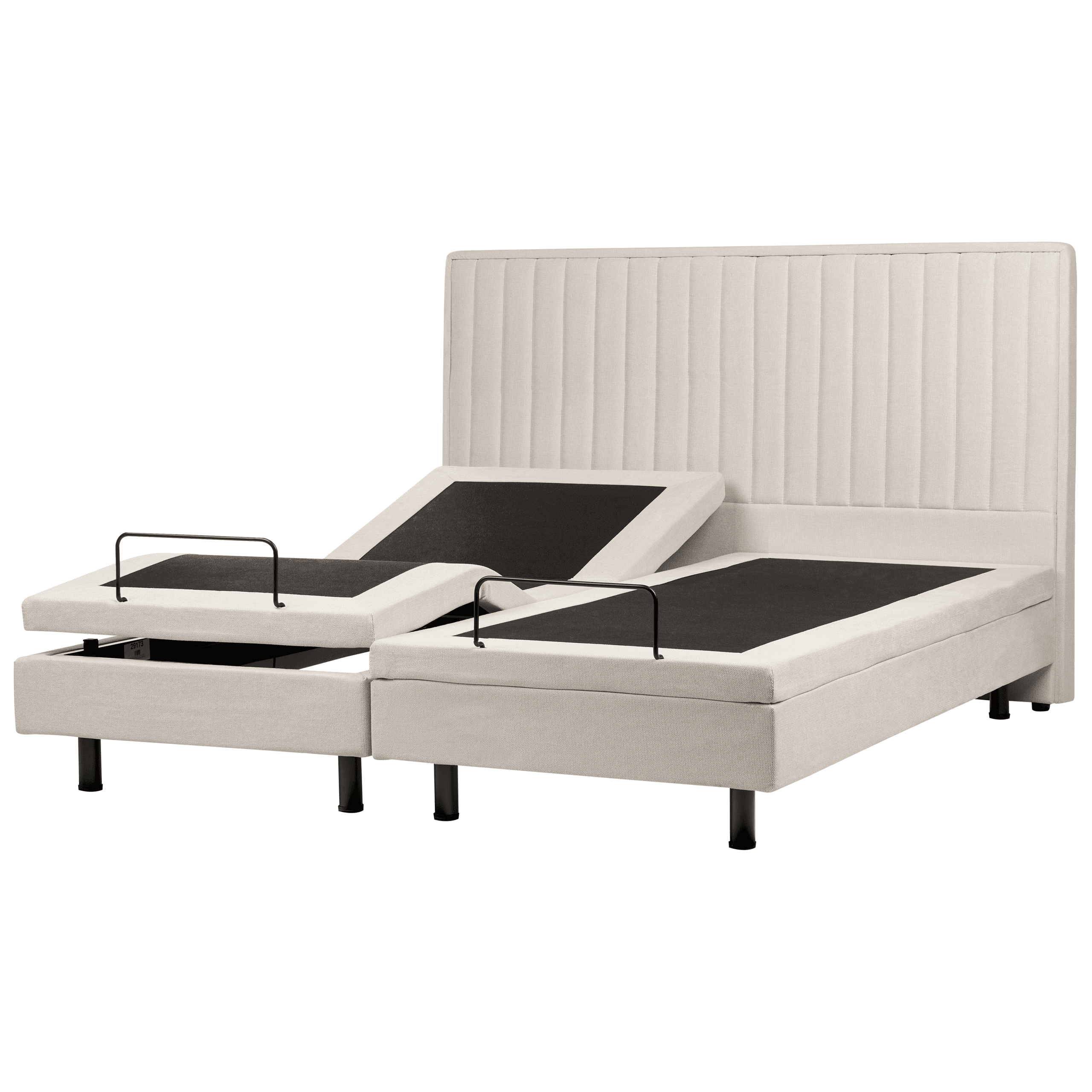 Säädettävä sänky kangas DUKE II 180 x 200 cm Vaaleanbeige