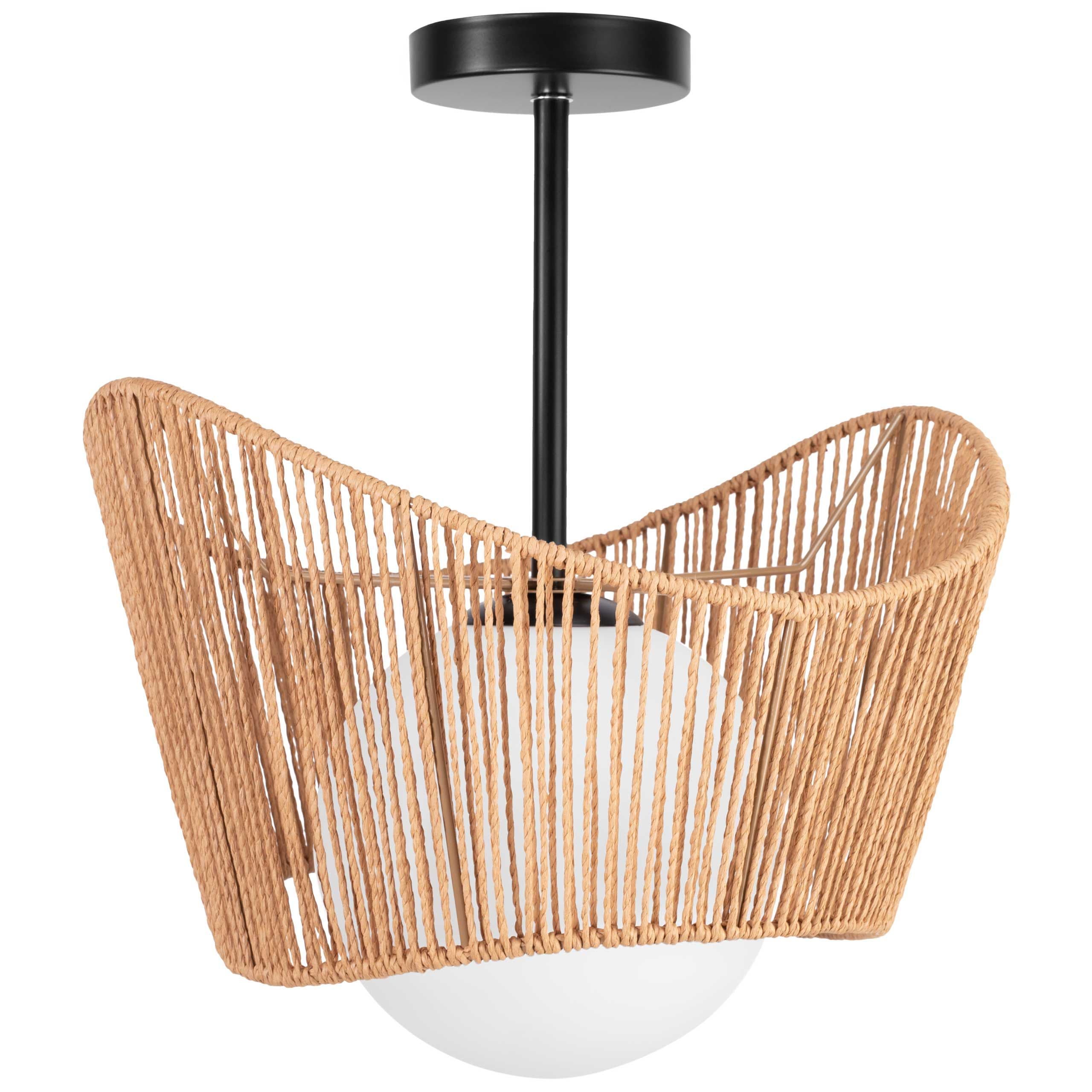TOOLIGHT riippuva kattovalaisin APP1589-1CP BOHO beige, 30x39,5x30cm – Toolight