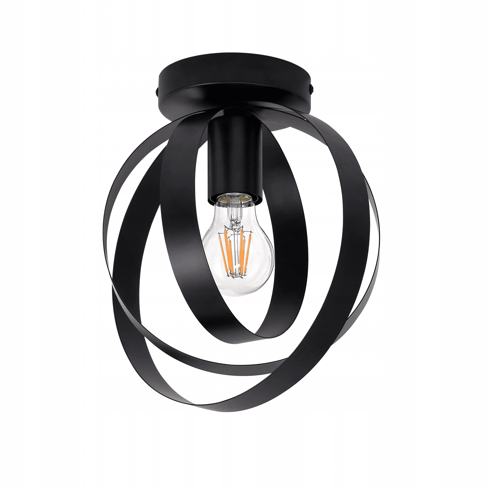 NETTLIFEKattovalaisin E27, teollinen metalli, musta Käytäväkeittiön, lamppu retro, ruokapöytä vintage, lampunvarjostin sisätilat, olohuone makuuhuone – Nettlife