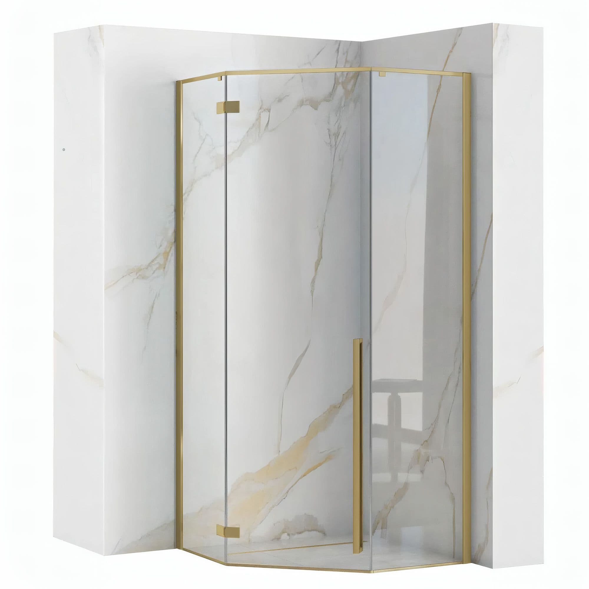 REA Suihkukaappi DIAMOND 100x100 harjattu kulta, 100X100X195CM