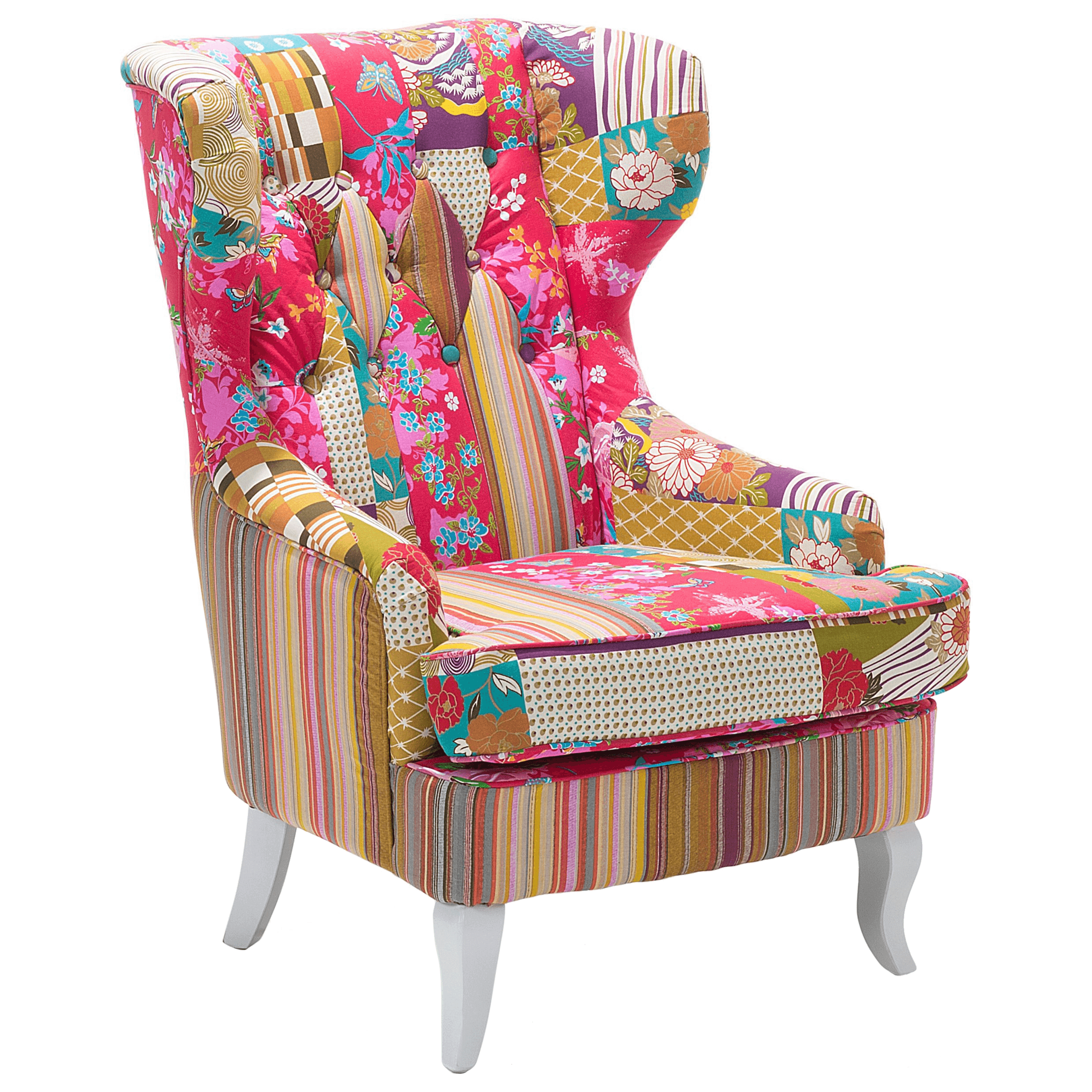 Wingback-tuoli MOLDE kangas Fuksia – Beliani
