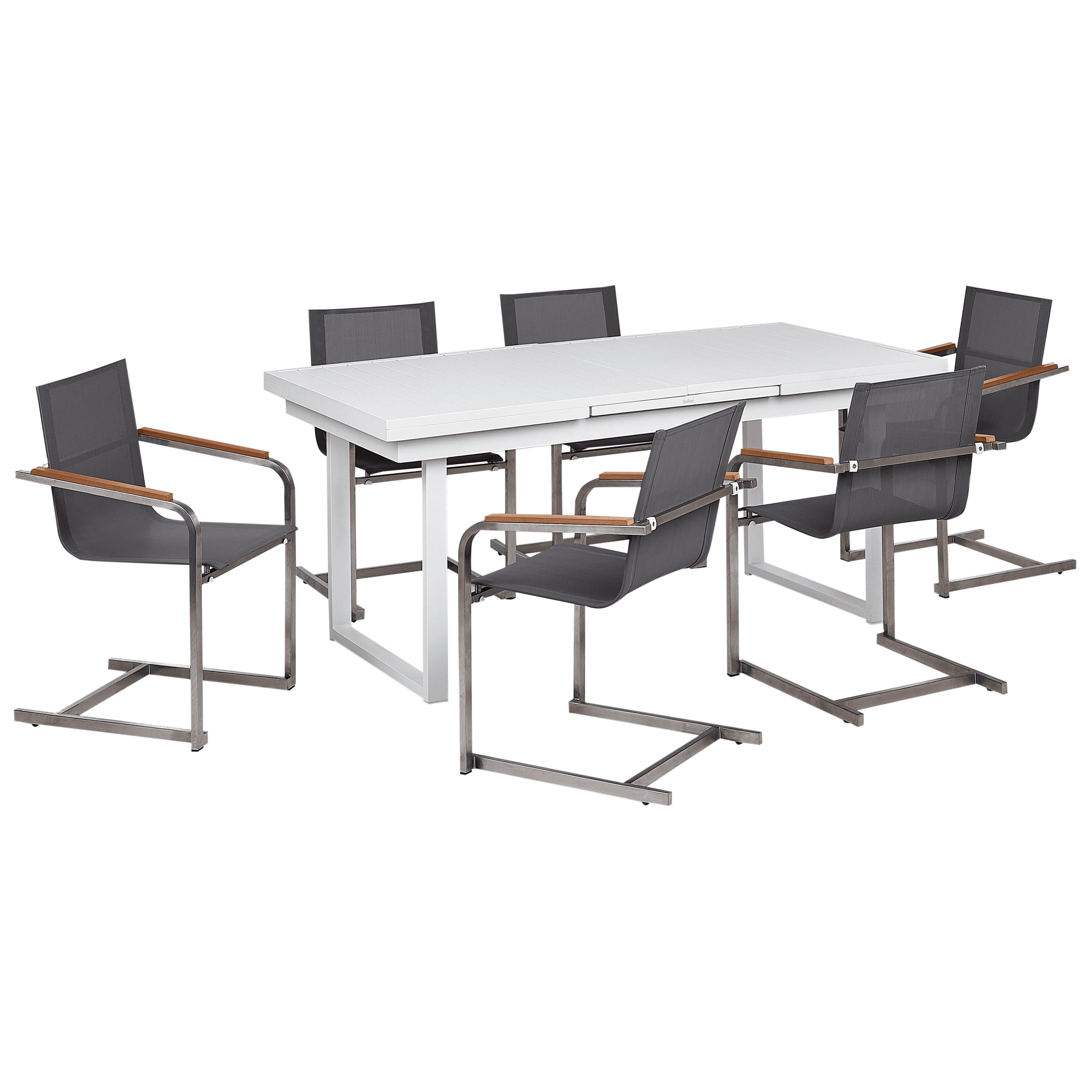 Ulkoruokailuryhmä 6-istuttava VALCANETTO/COSOLETO metalli Harmaa – Beliani
