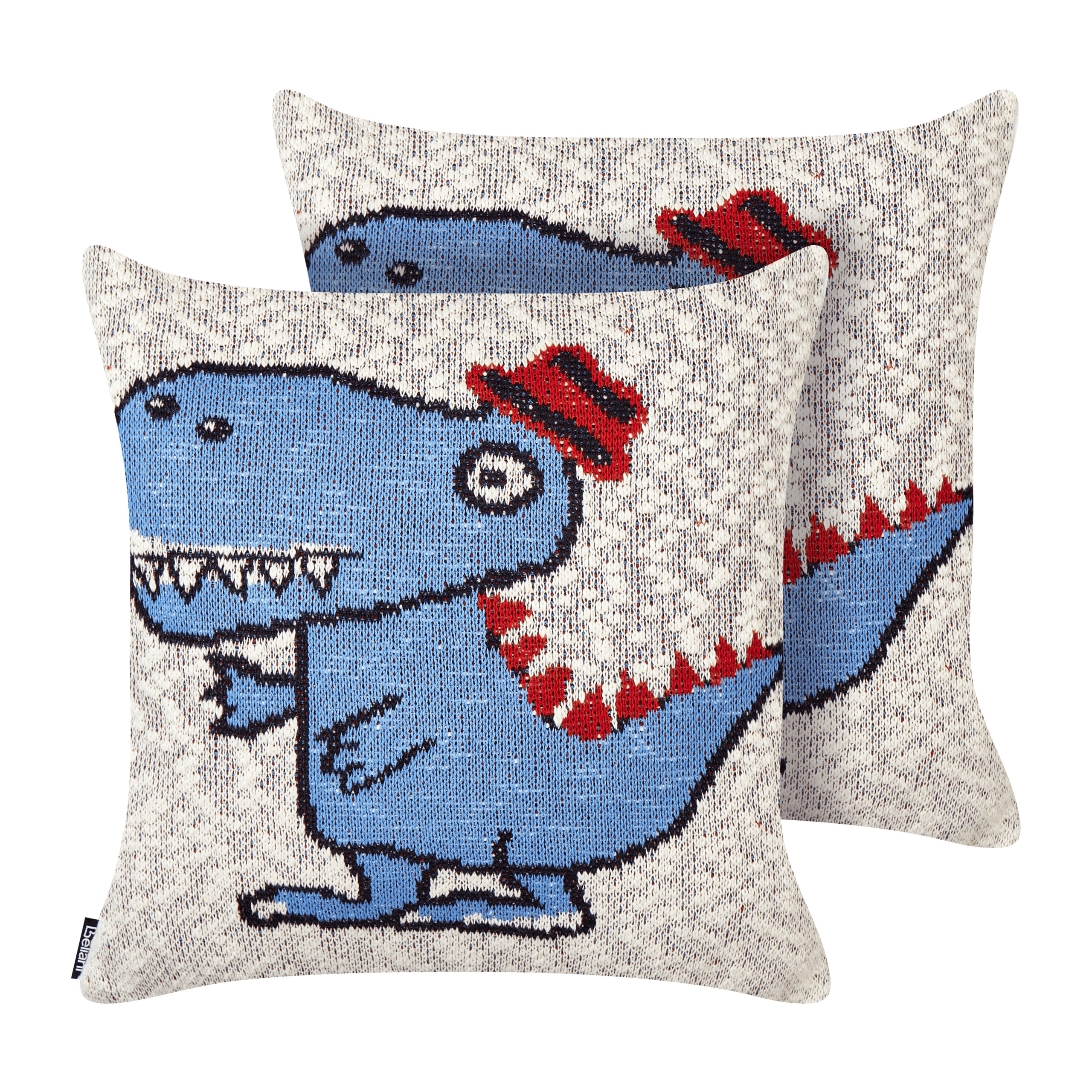 Koristetyynysetti 2 kpl GAMBIR puuvilla 45 x 45 cm Sininen – Beliani