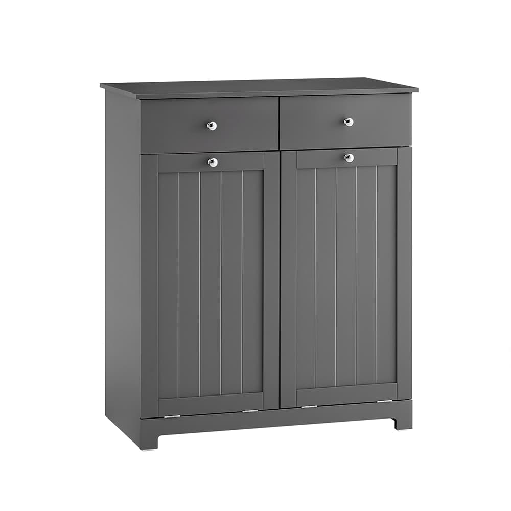 SoBuy Pyykkikaappi 78x38x90 cm puukuitulevystä valkoinen BZR33-II-DG