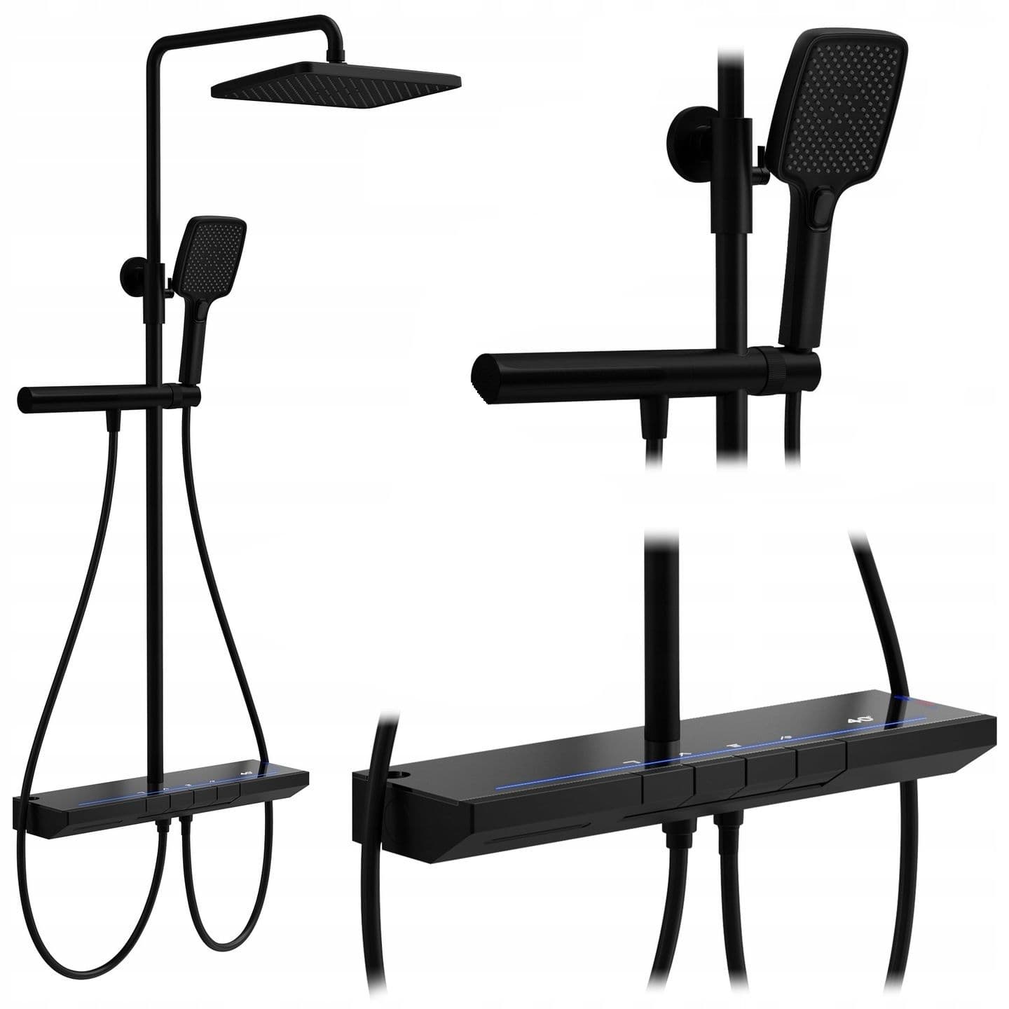 REA suihkusetti PEDRO musta, 50X48, 5X102CM