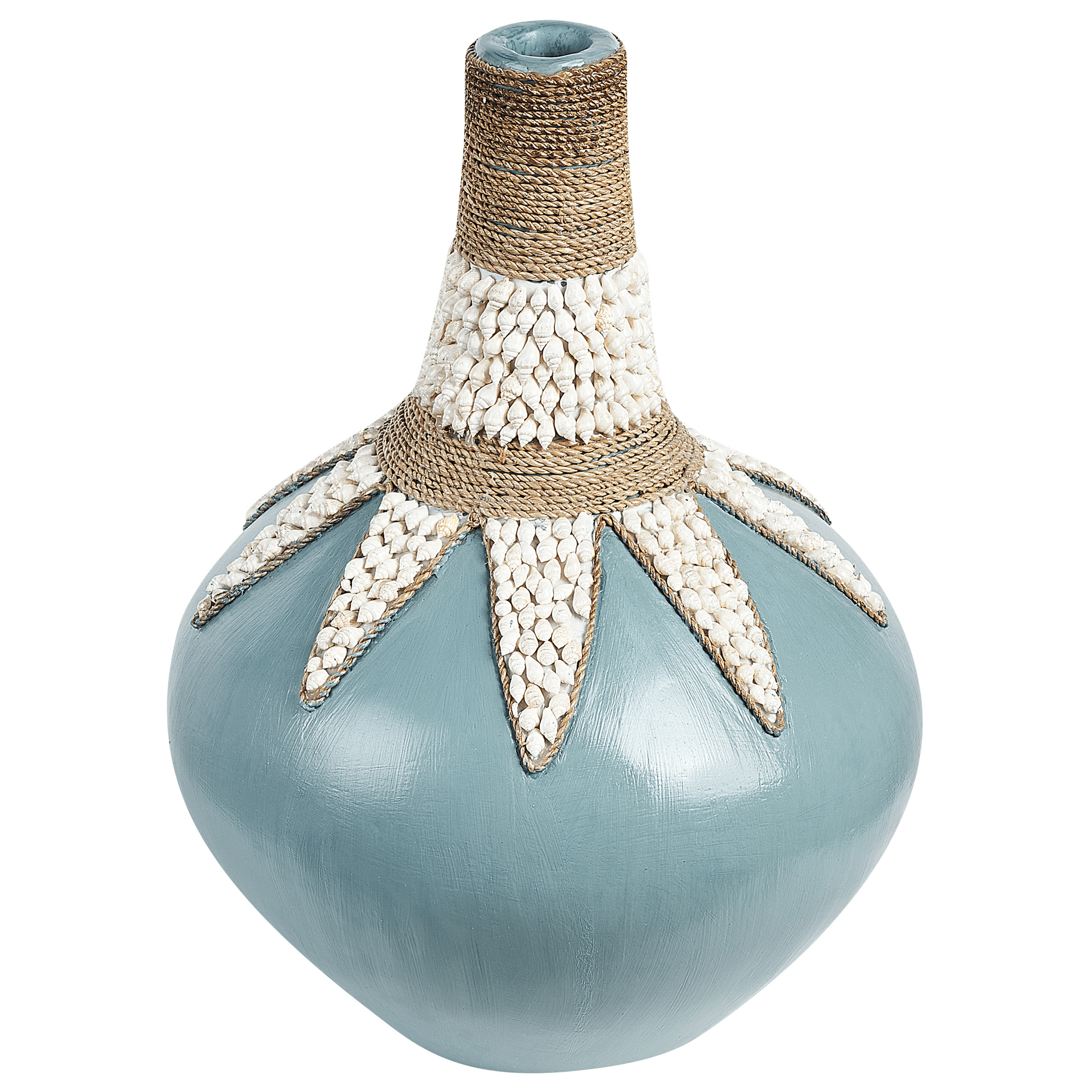 Koristemaljakko SILAU keramiikka 43 cm Sininen – Beliani