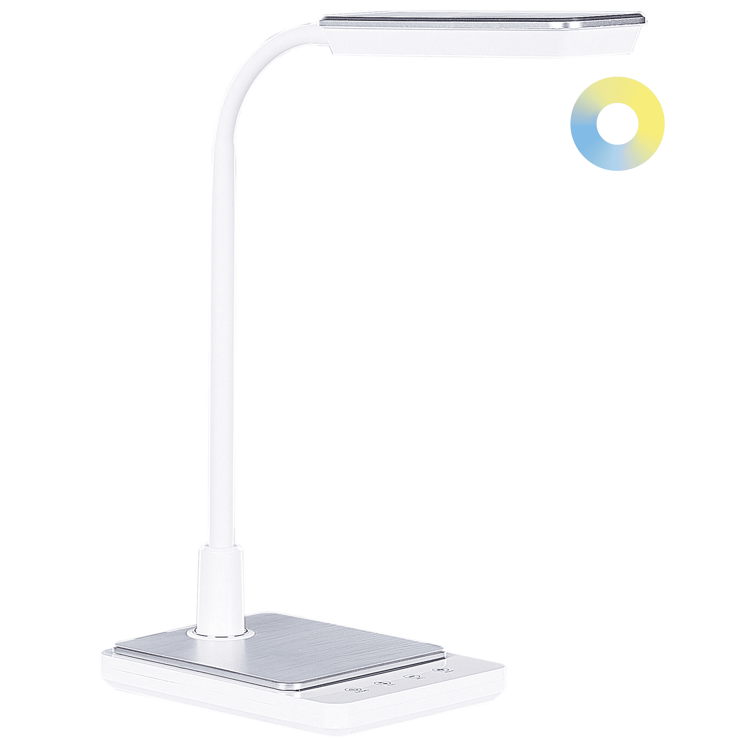 Työpöydän LED-valaisin CENTAURUS himmentimellä metalli Valkoinen – Beliani