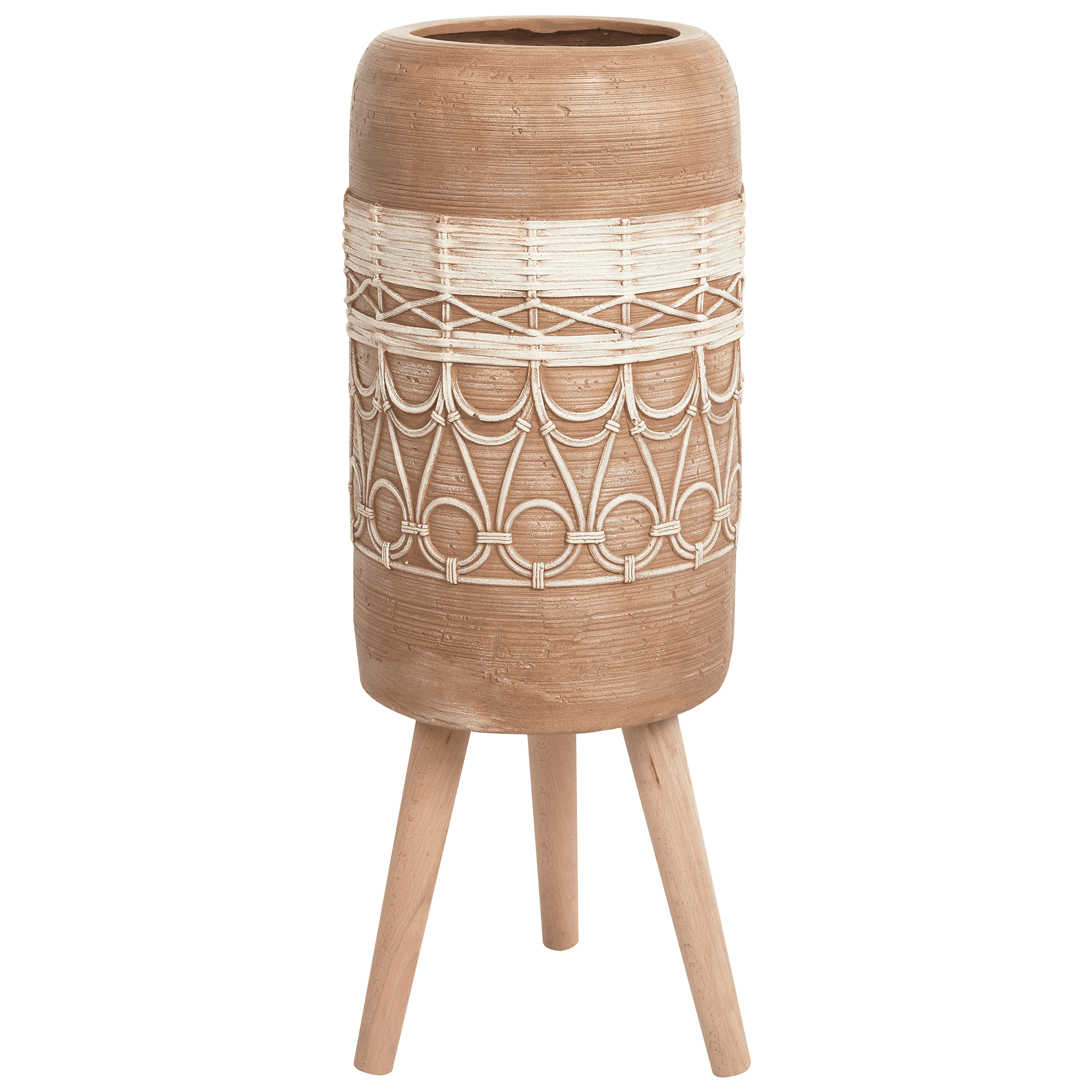 Korotettu kukkaruukku DRYOPTERIS 29 cm Vaaleanruskea