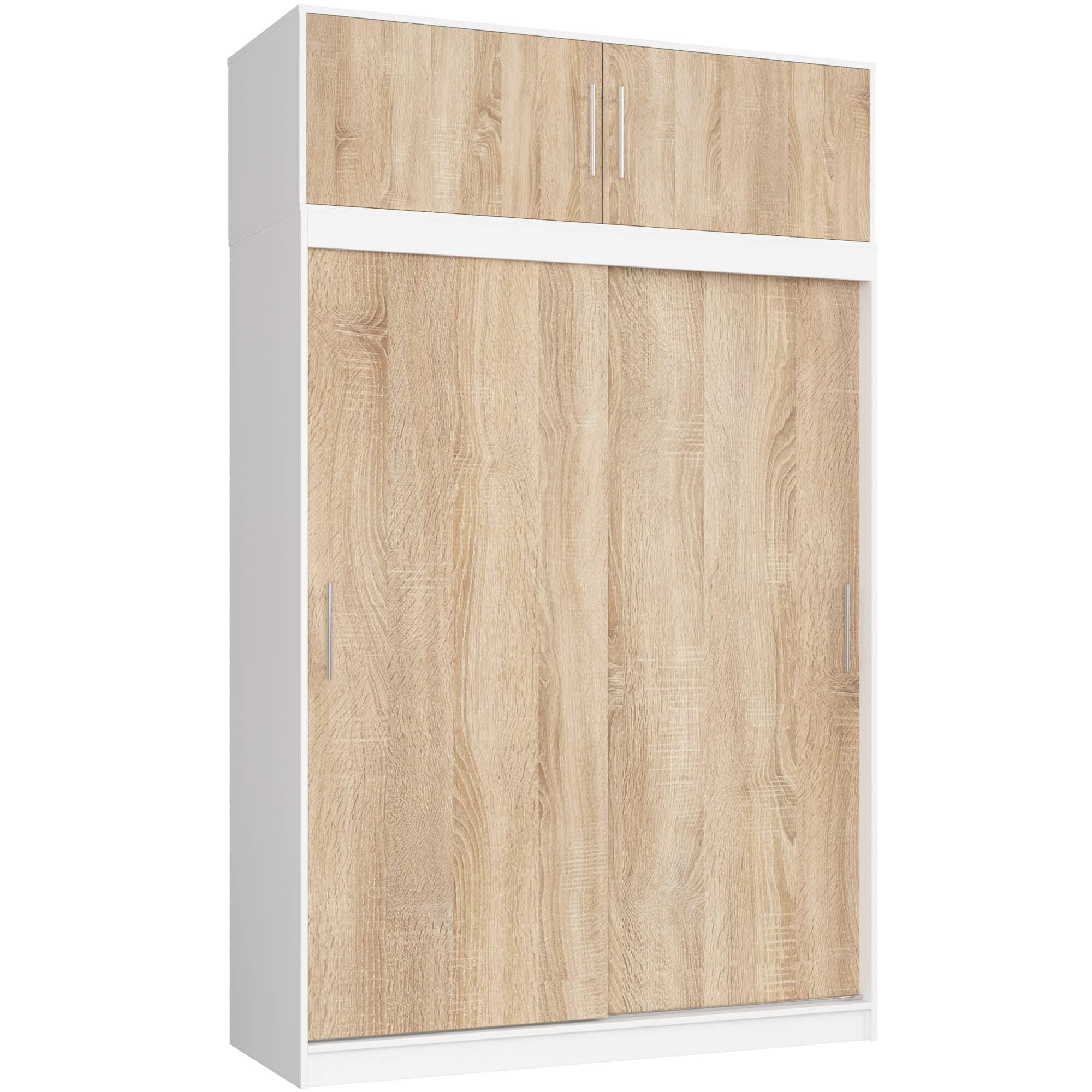 Akord Liukuovikaappi Mono jatkeella Valkoinen/Tammi Sonoma 150x60x245 – Akord