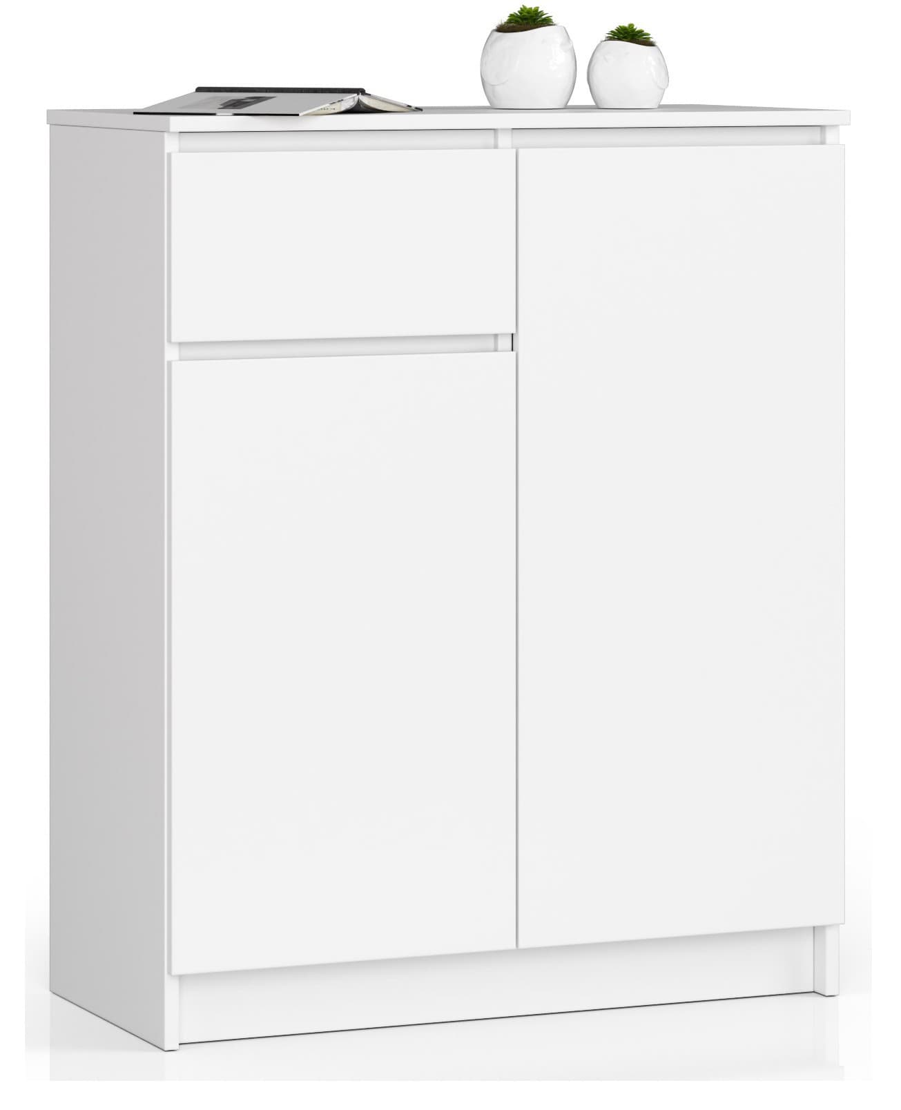 Akord Lipasto 2 Ovet 1 Laatikko Valkoinen 80x40x99 – Akord
