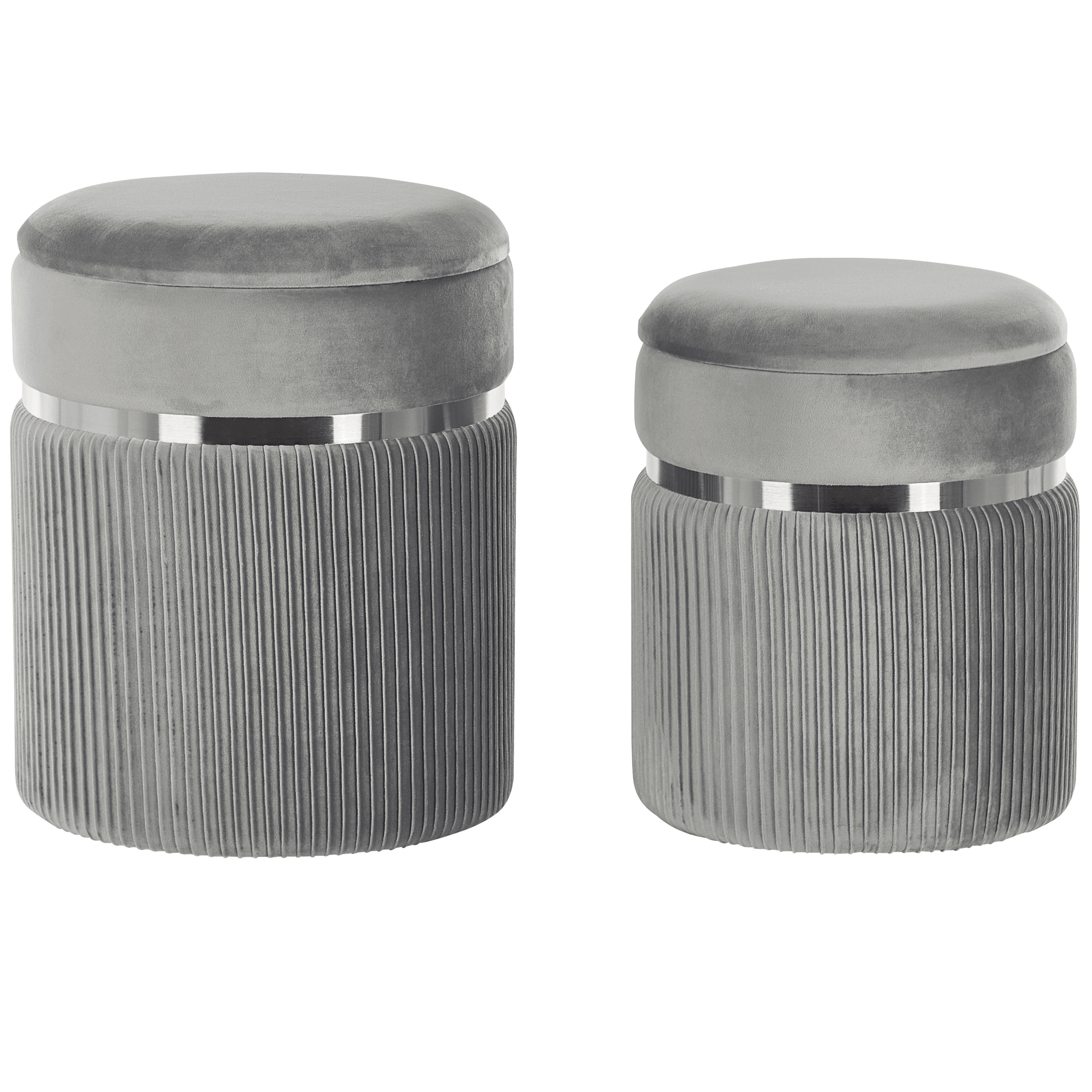 Säilytysrahisetti 2 kpl CAMDENTON sametti Vaaleanharmaa