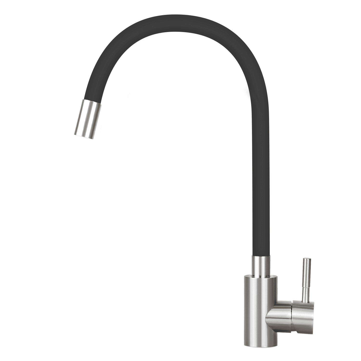 NETTLIFE - keittiöhana, yhdelläKahvalla, musta, ruostumattomasta teräksestä, sekoitushana, 360°Kierto, joustava ja KääntyväKeittiöaltaalle – Nettlife