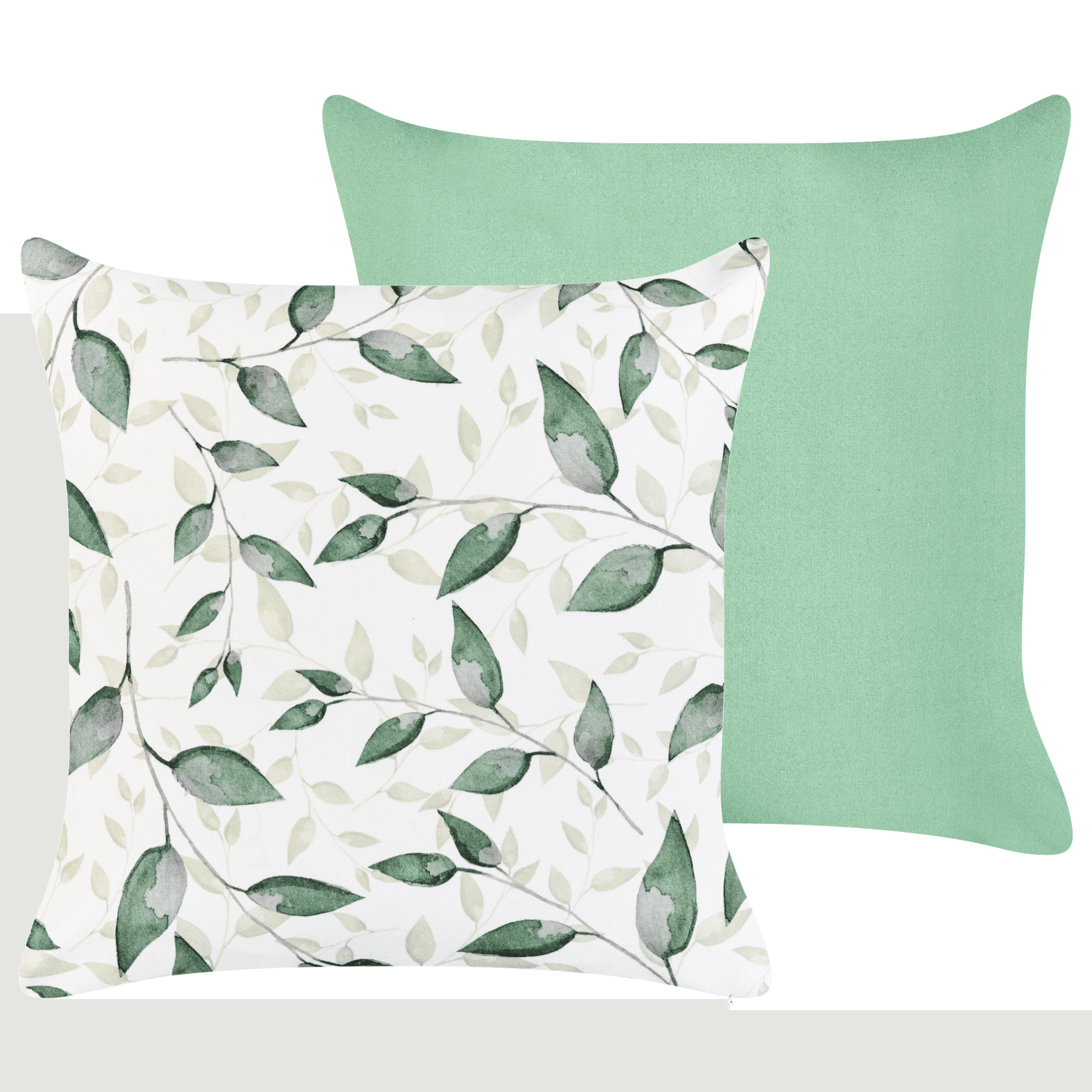 Ulkotyynysetti 2 kpl FLYLEAF Kasvikuvio 45 x 45 cm Vihreä