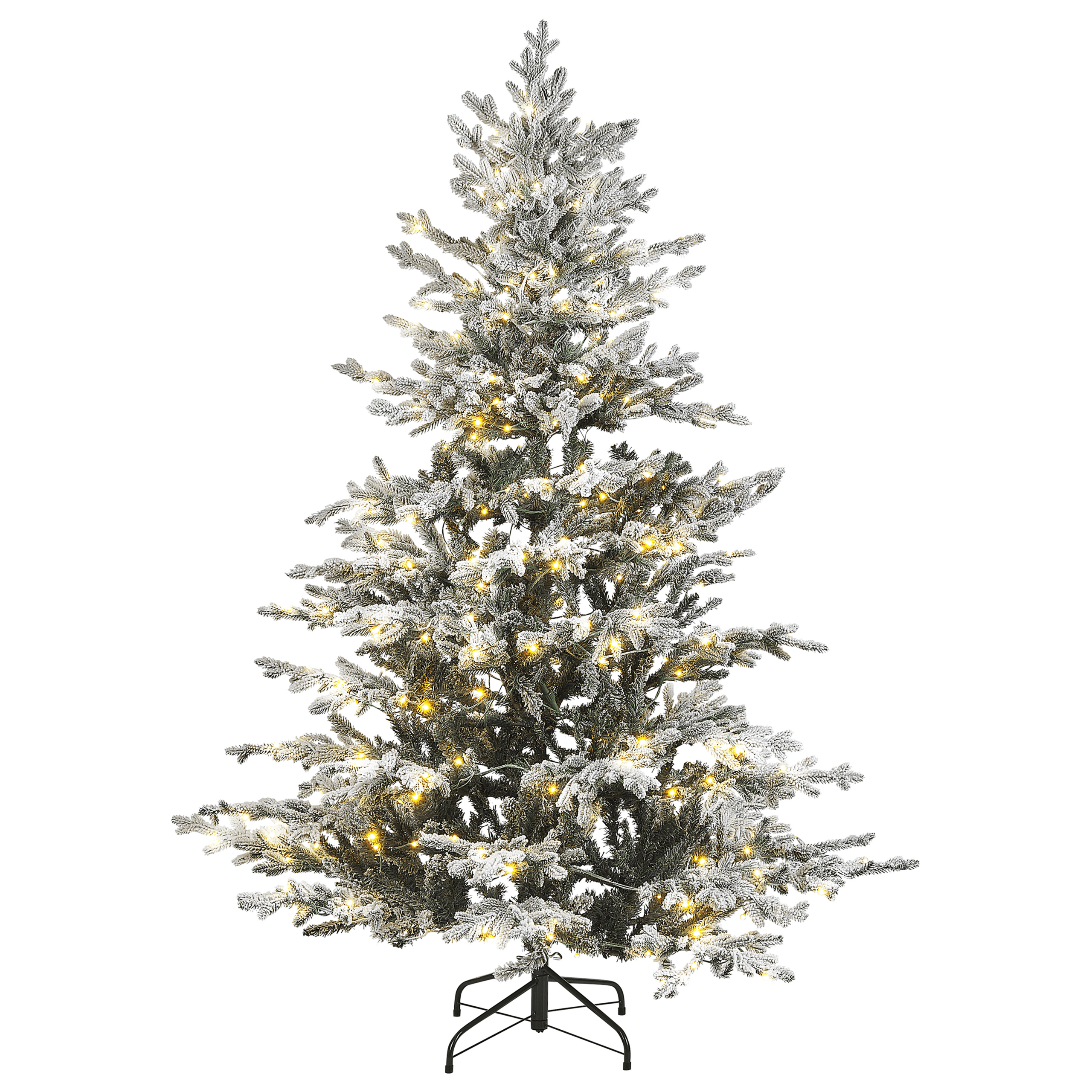 Luminen joulukuusi LED-valo BRISCO 180 cm Valkoinen – Beliani