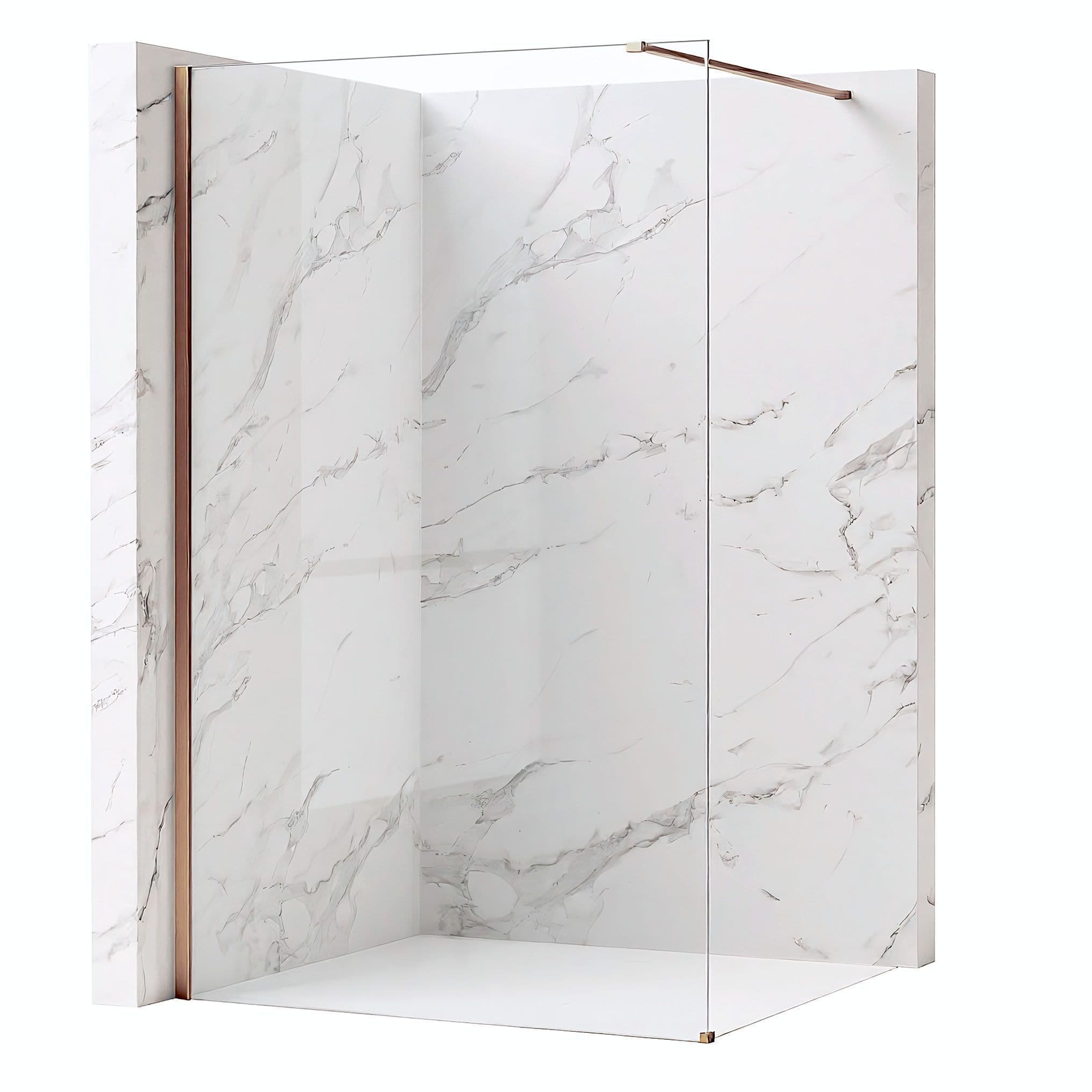 REA Suihkuseinä Flexi Transparent 120 Harjattu kupari, 120X195CM – Rea