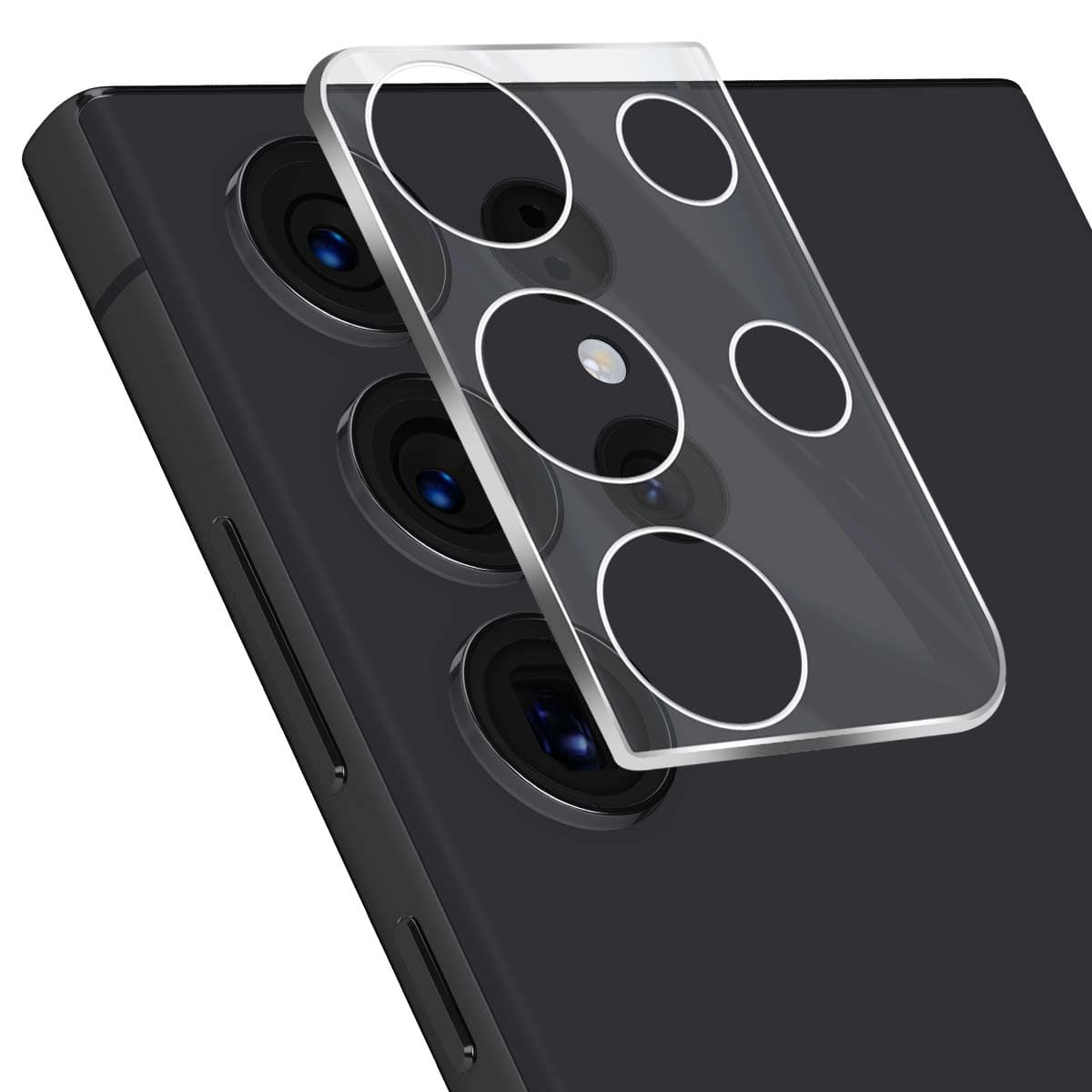 Kameran linssinsuojus Galaxy S22 Ultra -puhelimille, karkaistu lasi 9H – Mocolo