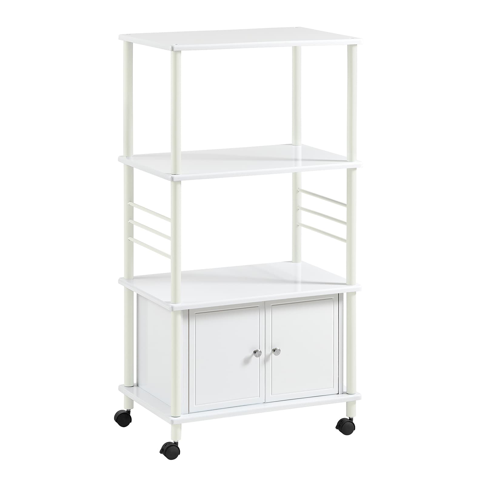 SoBuy Keittiökaappi FRG12-W pyörillä ekologinen valkoinen – SoBuy