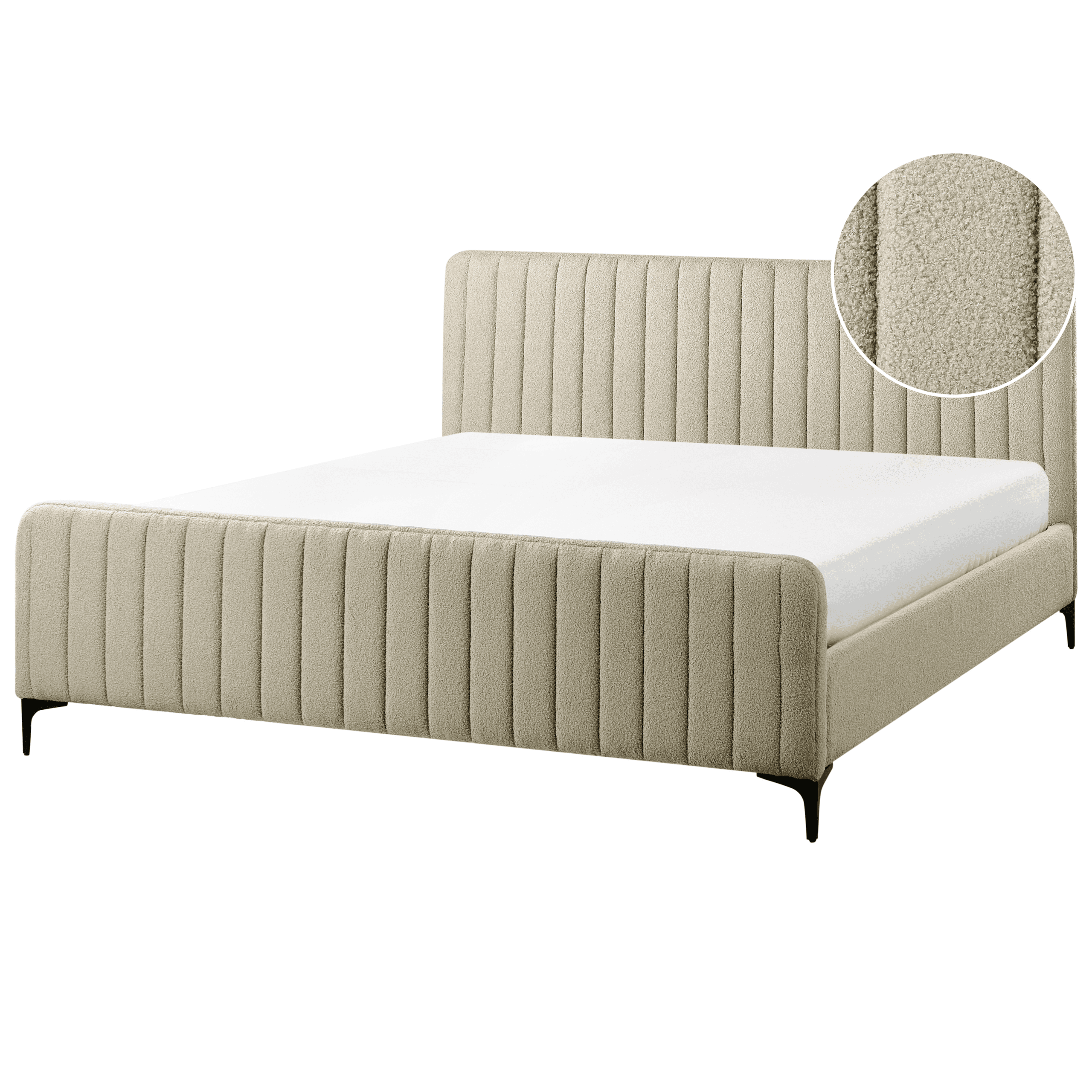 Sänky buklee LUNAN 180 x 200 cm Beige