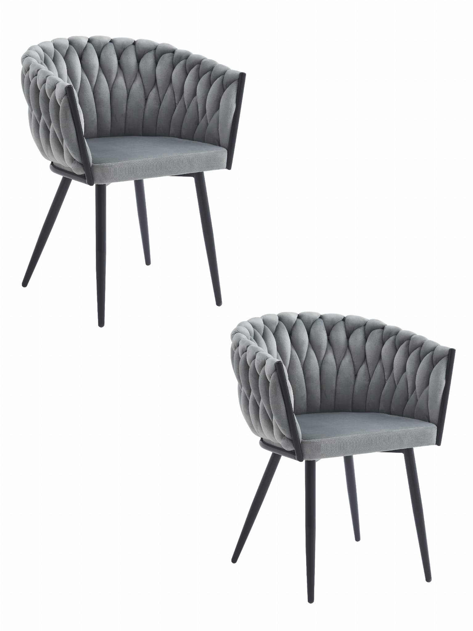 ORION-tuoli, vaaleanharmaa sametti (2 kpl) – Leobert