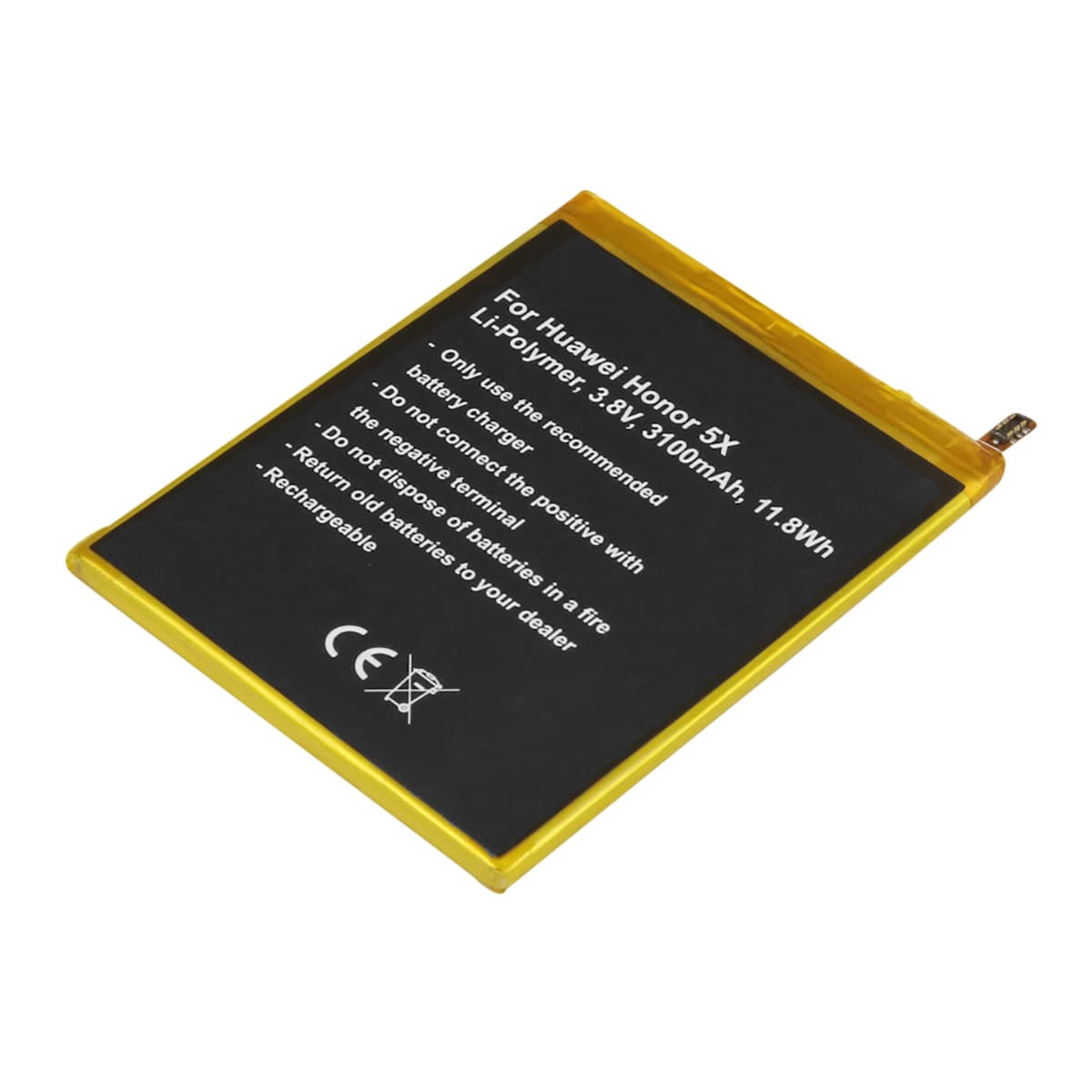 Akku Huawei Honor 5X:lle, Li-Polymer 3,8V 3100mAh 11,8Wh – Avizar