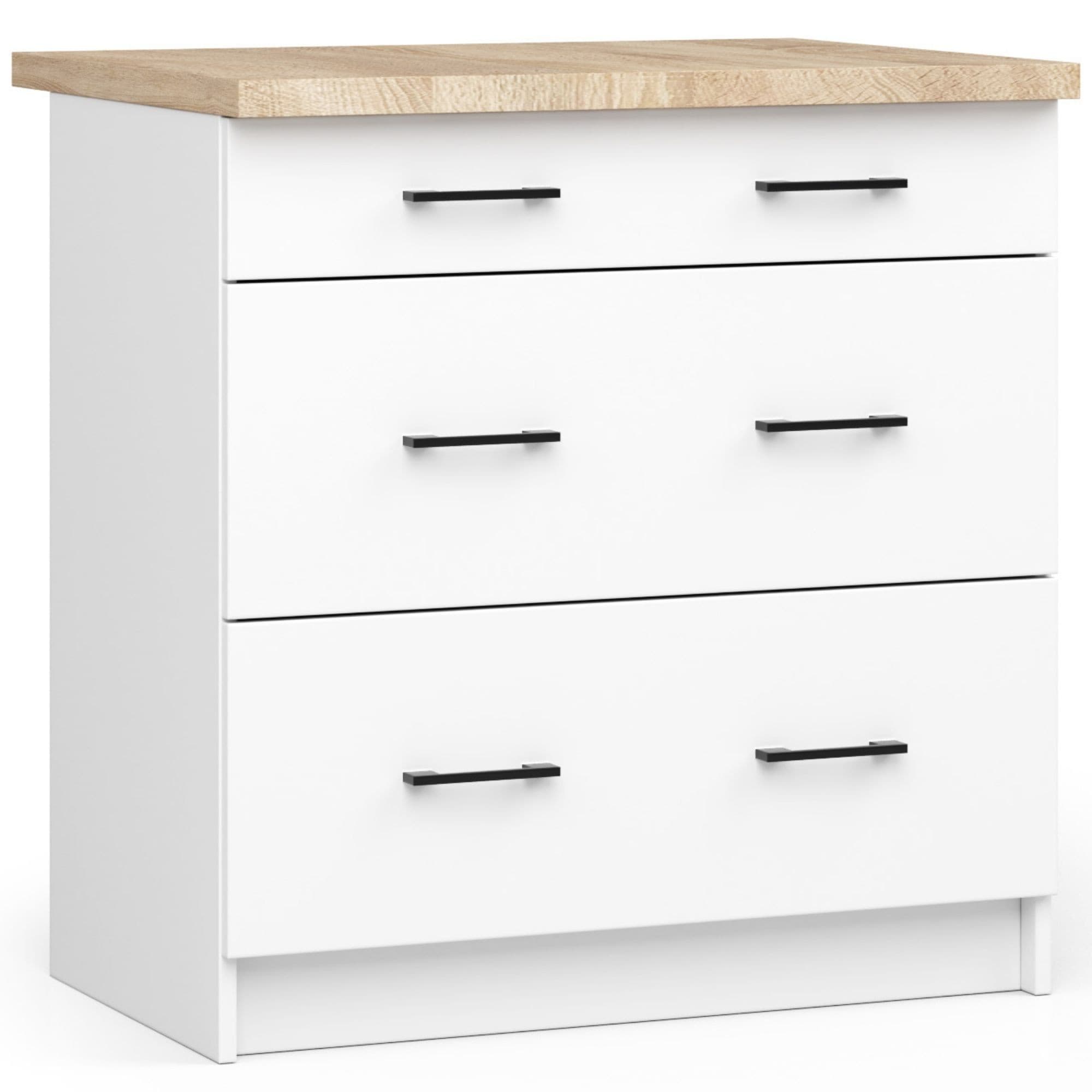 Akord Oliwia Keittiökaappi Valkoinen Tasolla 80x46x85 – Akord