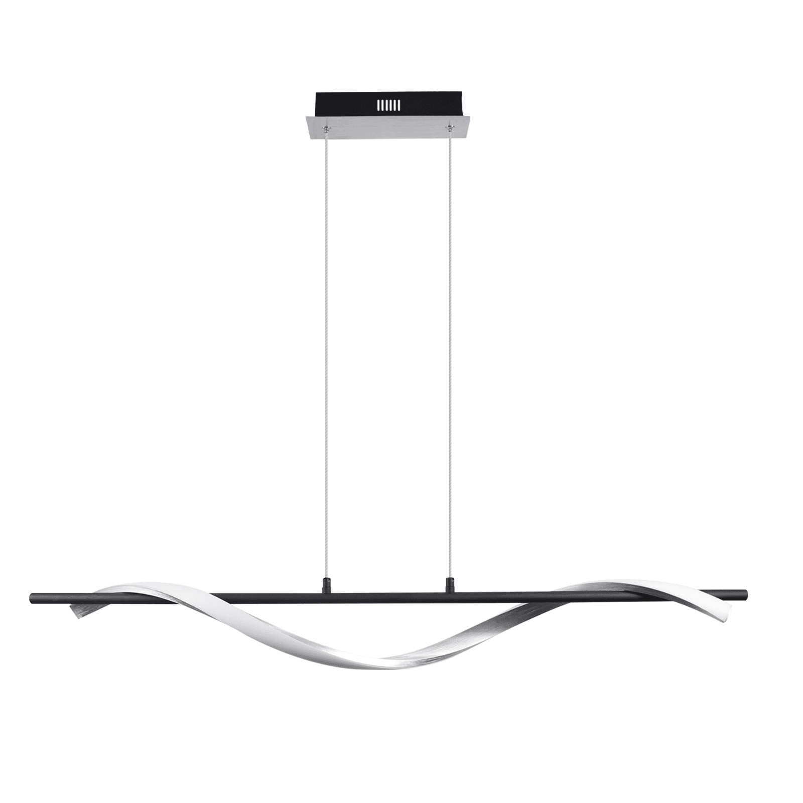 NETTLIFE moderni LED - riippuvalaisin, himmennettävä 22 W hopeinen, halkaisija 100 cm alumiini, aaltoileva muotoilu – Nettlife