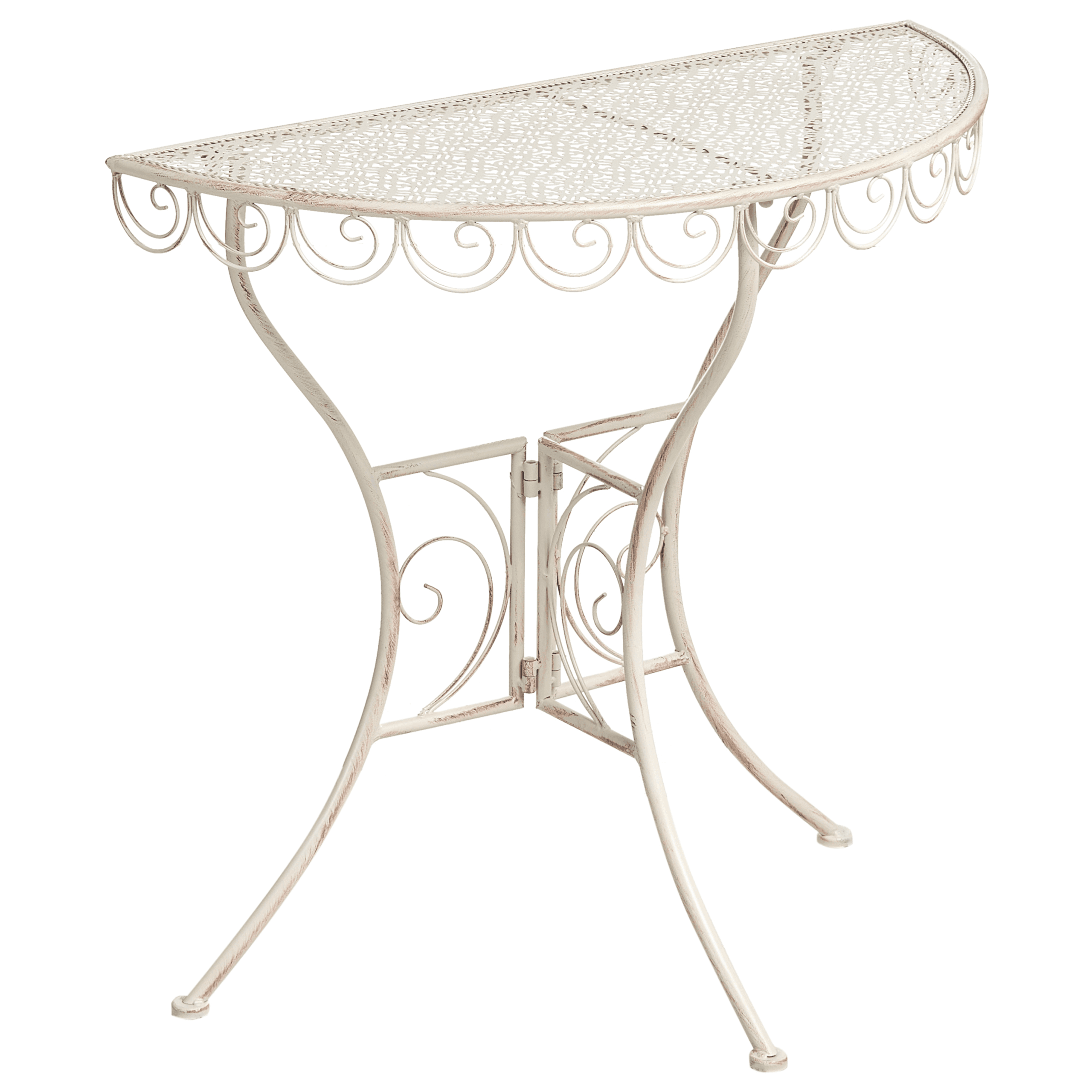 Bistropöytä JUINA  80 cm 36 cm metalli Vaaleanbeige – Beliani