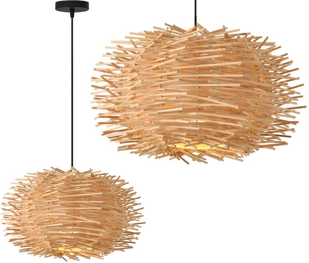 TOOLIGHT riippuva kattovalaisin APP884-1CP NATURAL BOHO ruskea, 19x36x80cm