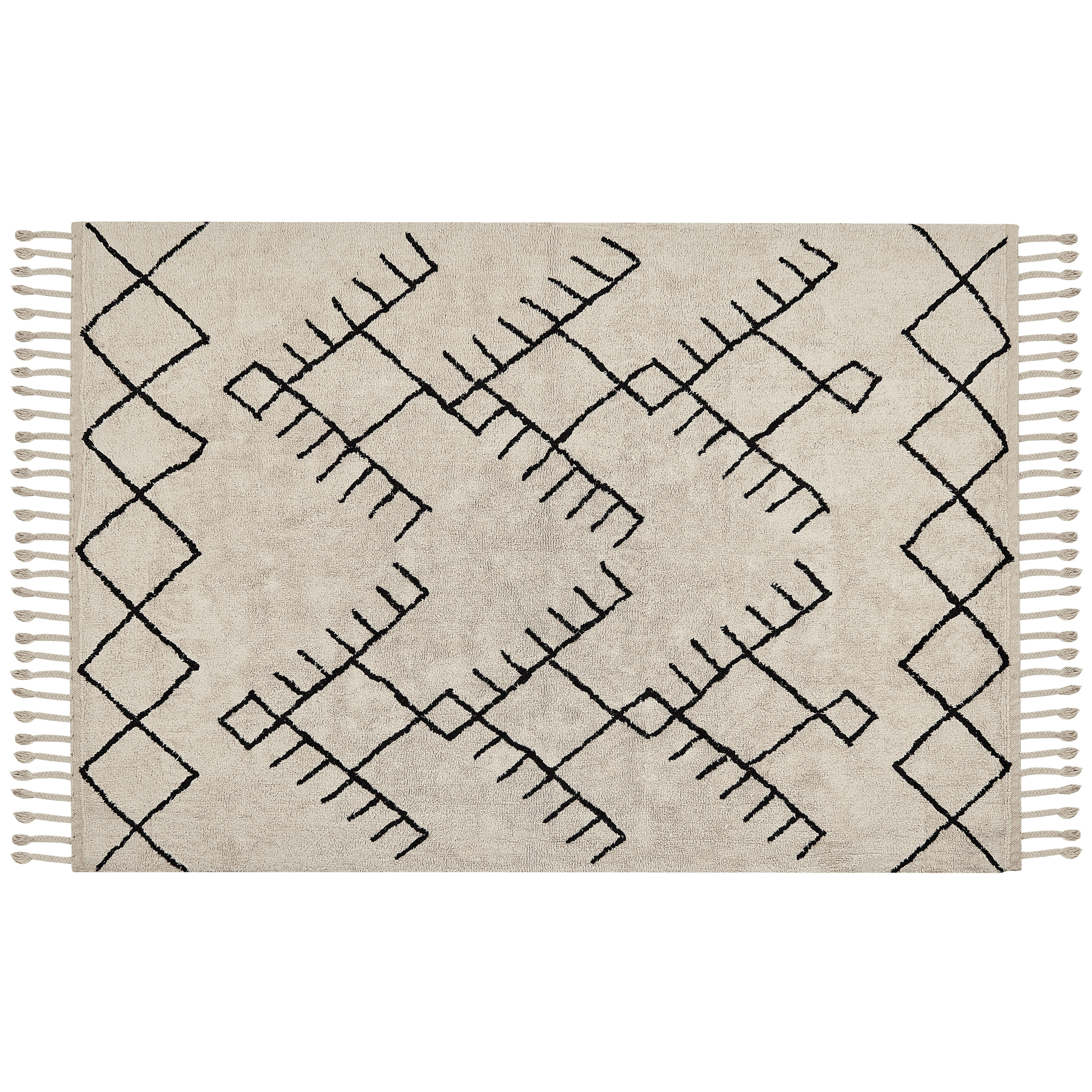 Matto ERLER Vaaleanbeige 160 x 230 cm puuvilla