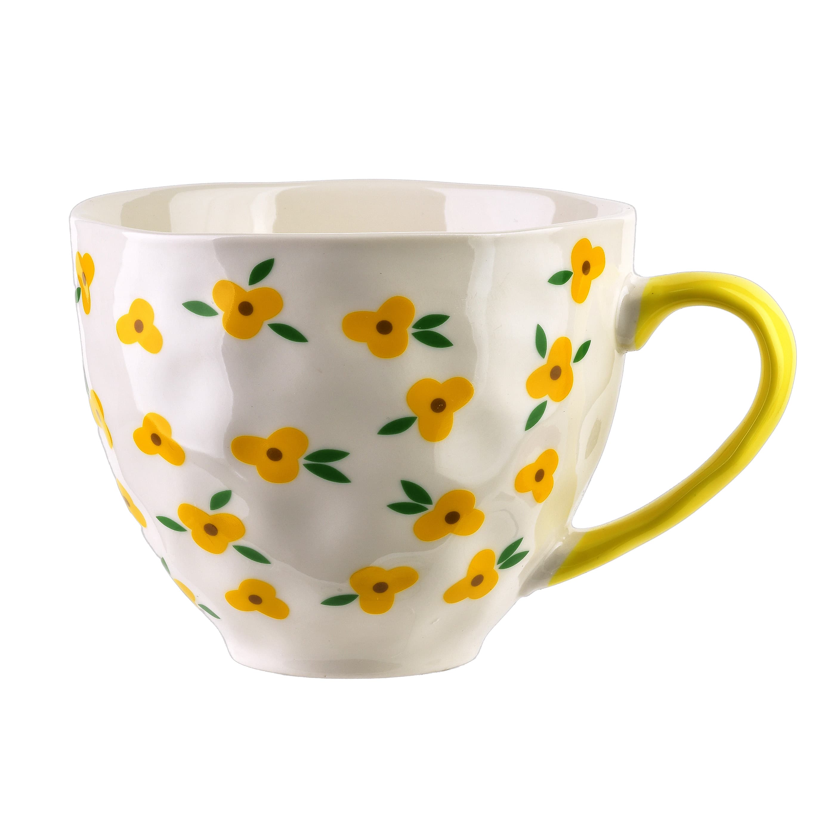 Muki posliini FLORELLA 400 ml 11x15x9 cm keltakukkainen 1 kpl