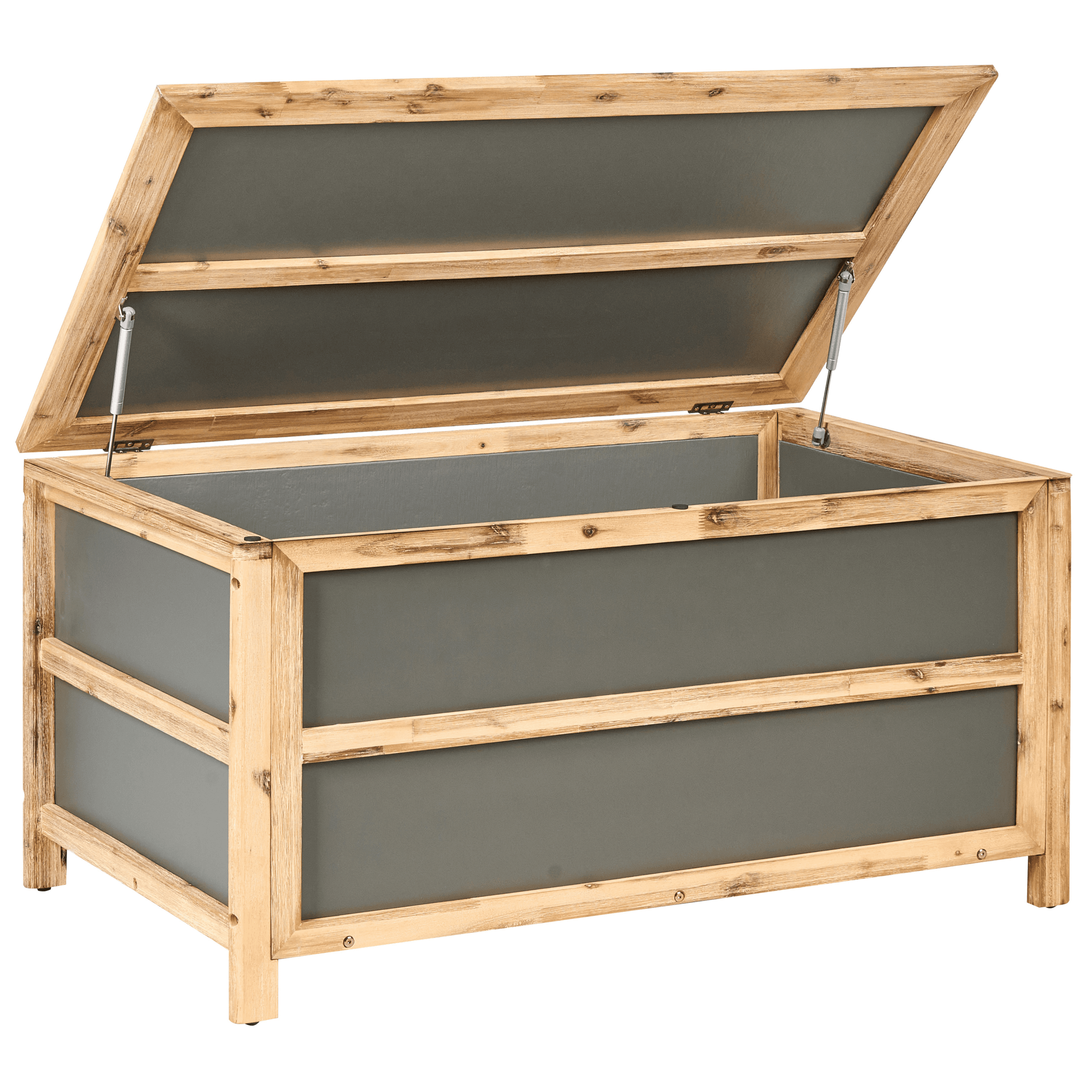 Säilytyslaatikko ACATE betoni 121 cm 72 cm Harmaa – Beliani