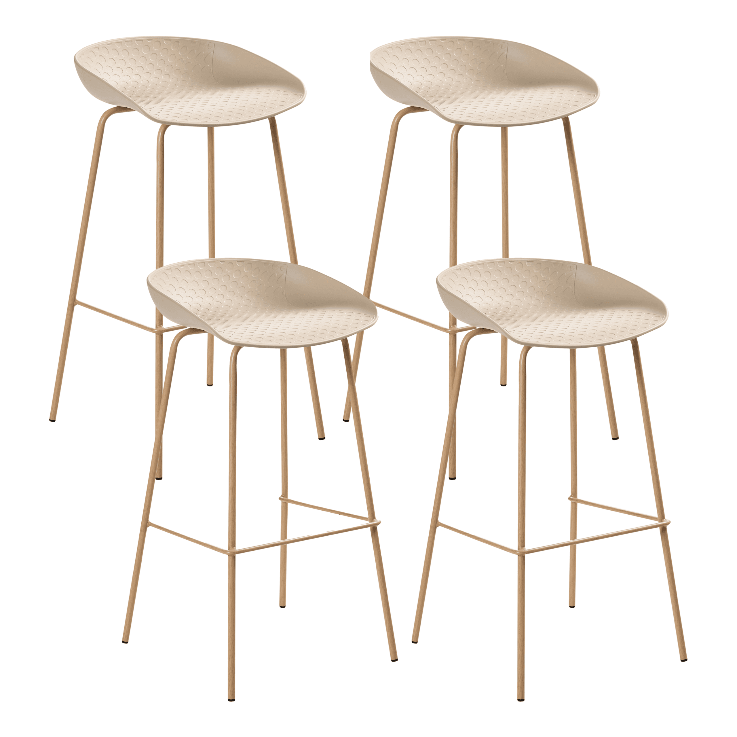 Baarituolisetti 4 kpl VENLO Beige – Beliani