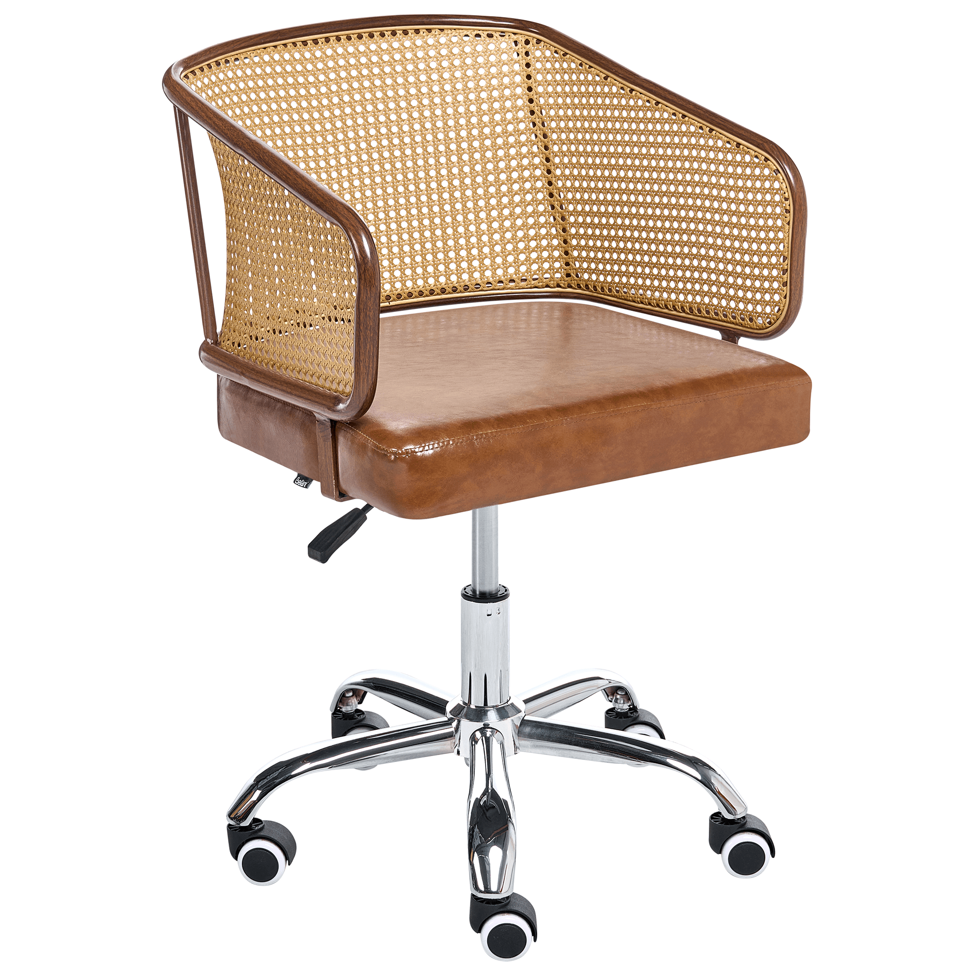 Työtuoli TUCSON keinonahka Ruskea – Beliani