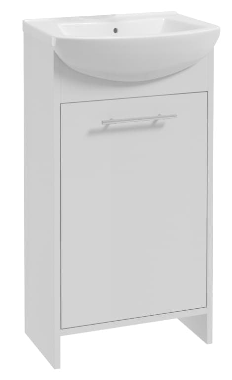 Frigo kylpyhuonekaappi pesualtaalla, valkoinen, 84x45 cm, vapaasti seisova