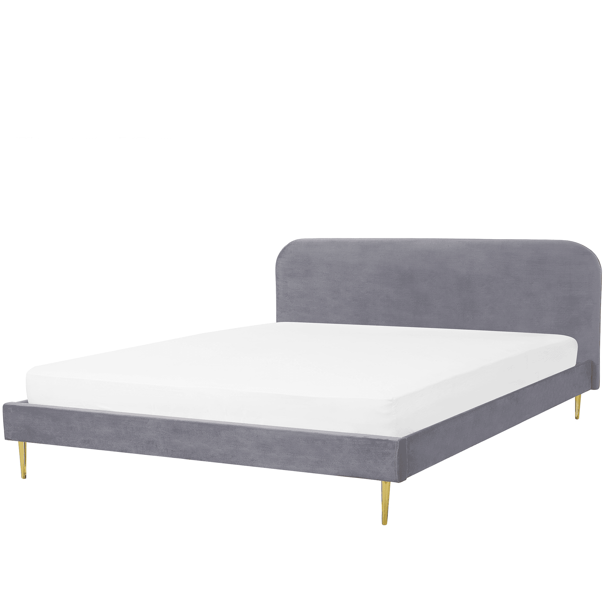 Sänky sametti FLAYAT 180 x 200 cm Harmaa – Beliani