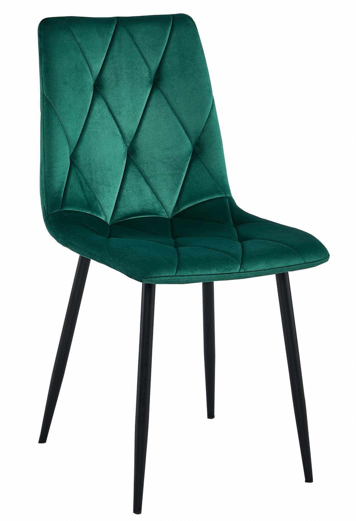 LIBRA-tuoli, tummanvihreä sametti, mustat jalat (1 kpl) – Leobert