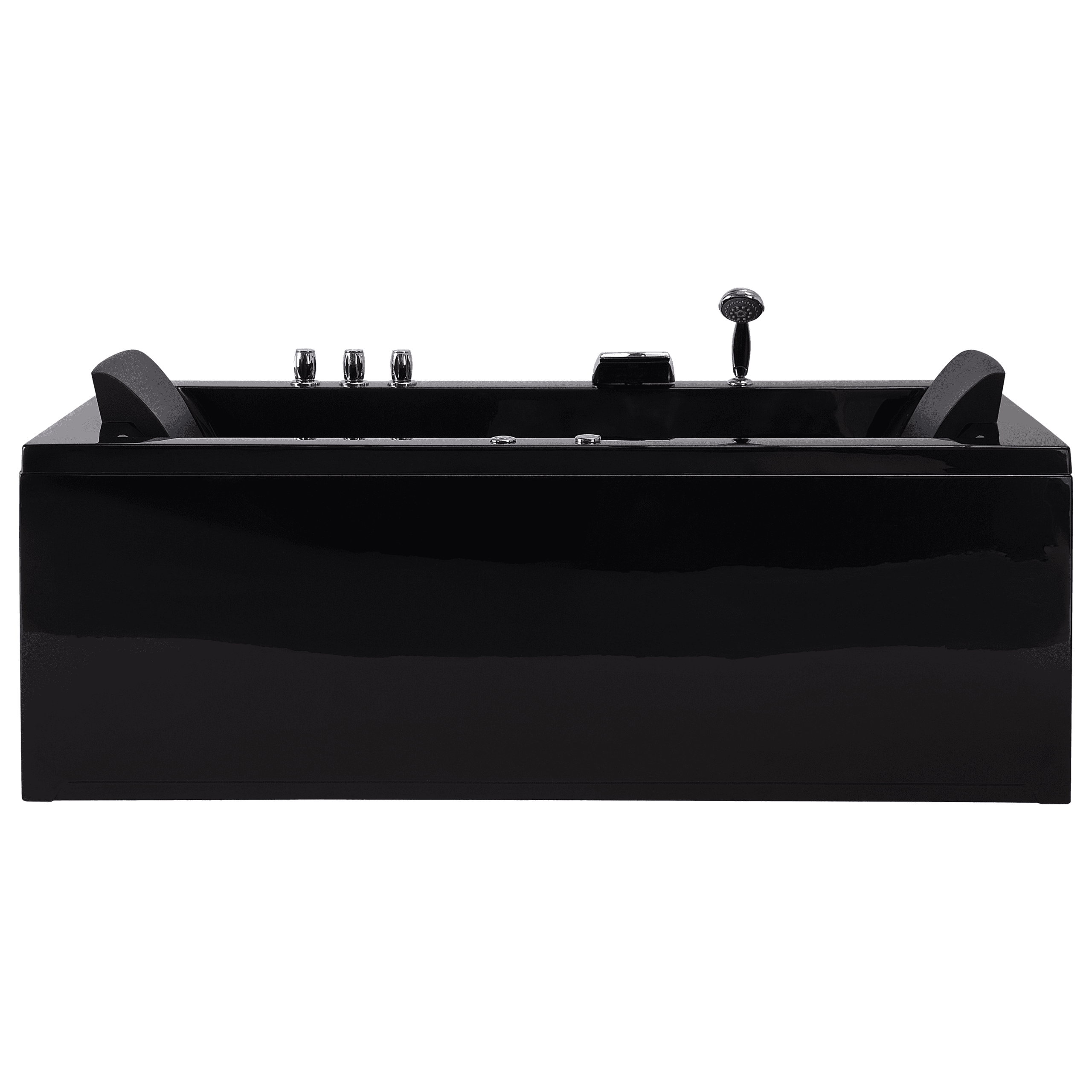 Kulmaporeamme LED-valolla VARADERO Vasen 183 x 90 cm Musta