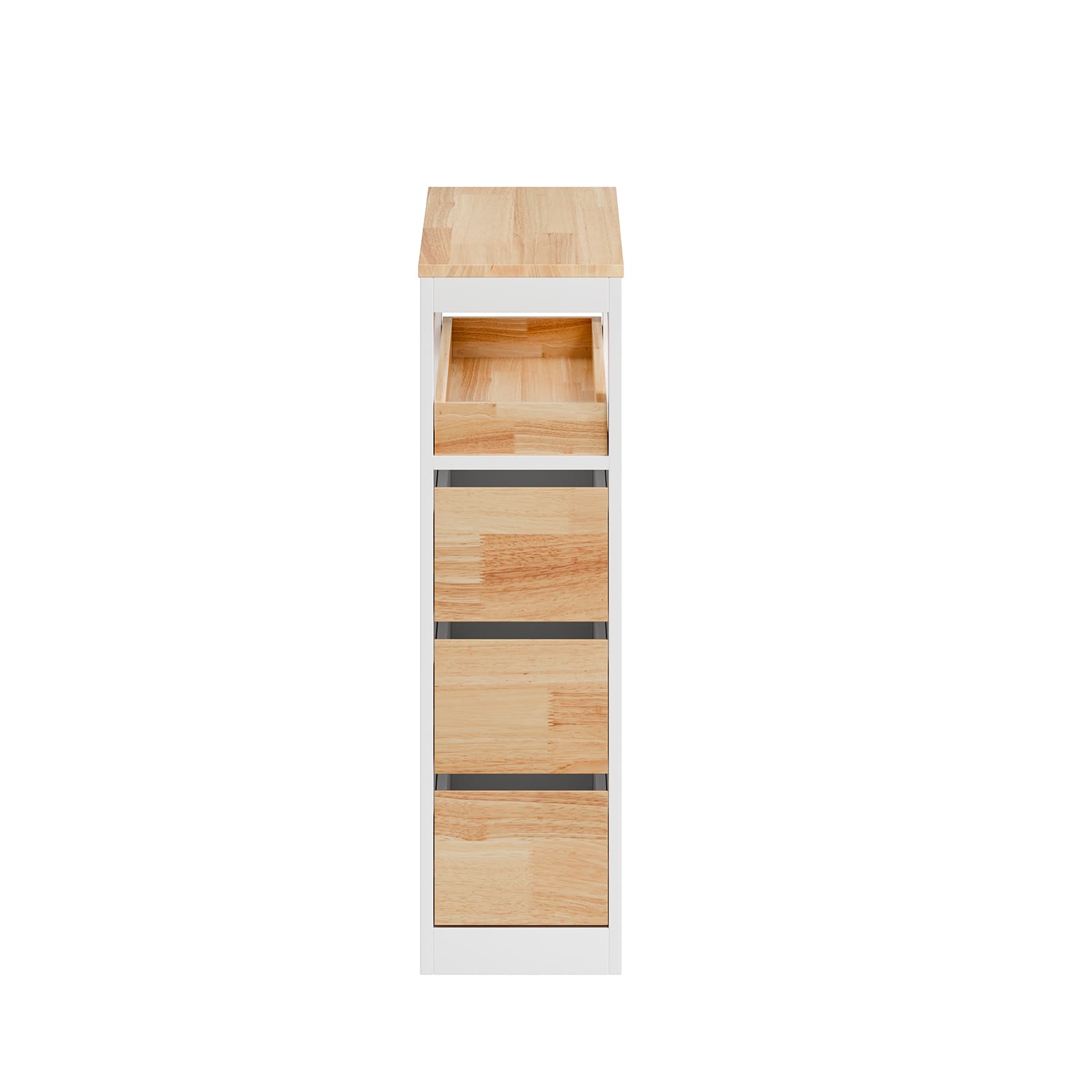 Sivukaappi neljällä laatikolla valkoinen 65.0x23.0x82.0 cm BZR54-III-WN