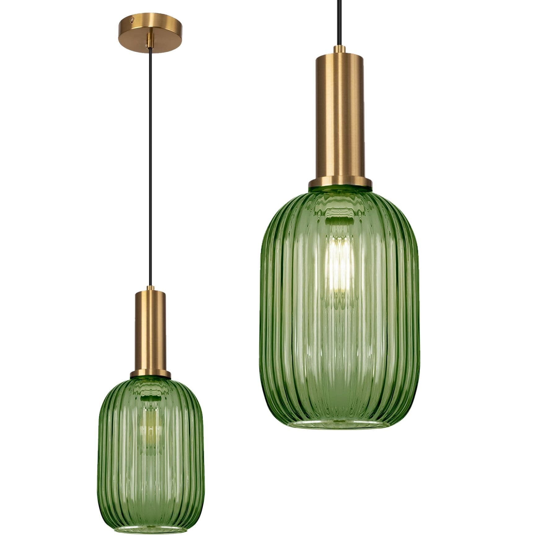 TOOLIGHT riippuva kattovalaisin APP459-1CP vihreä, 20x14x34cm