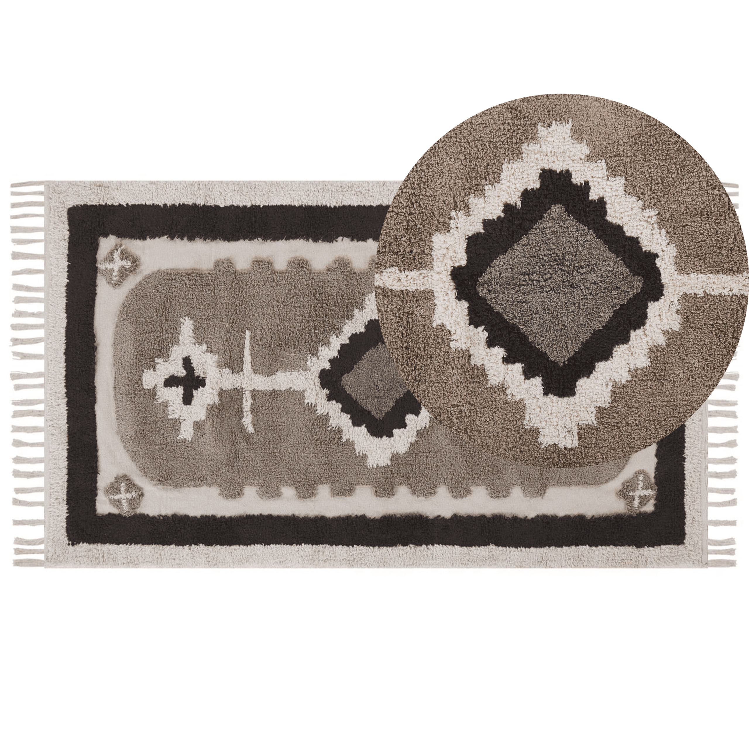 Matto GEYVE Beige 80 x 150 cm puuvilla