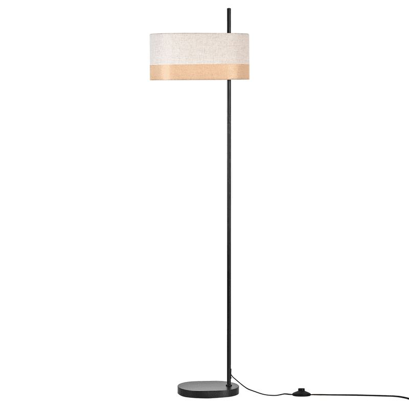 NETTLIFE vintage seisovalaisin valkoinen kuvioitu varjostin retrotyyli maalaismainen E27 lamppu jalkakytkimellä olohuoneeseen makuuhuoneeseen – Nettlife