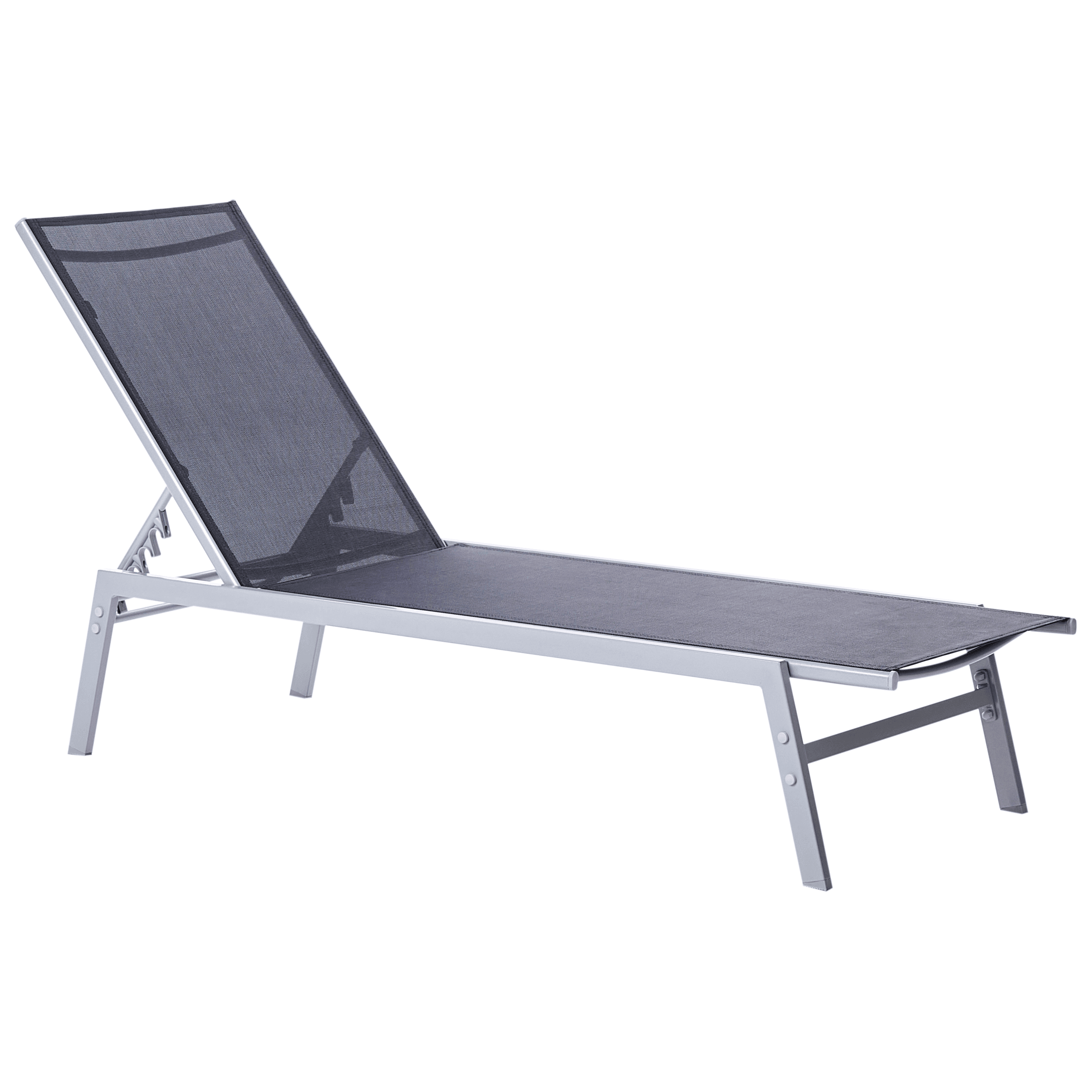 Aurinkotuoli NOLI kallistettava metalli Musta – Beliani