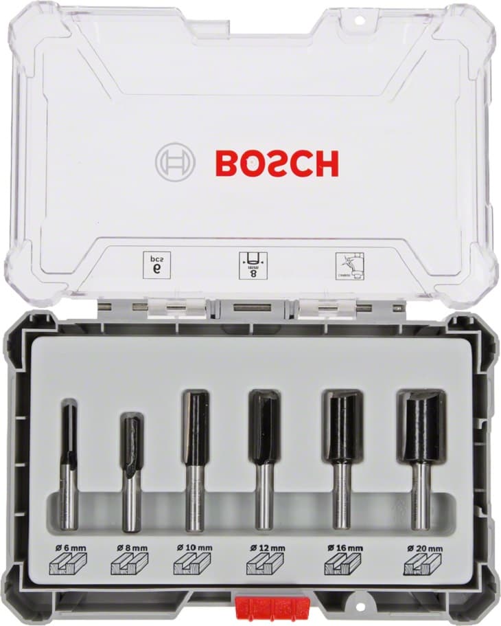 Bosch Suora Jyrsinteräsarja 6-osaa 8 mm varsi – Bosch