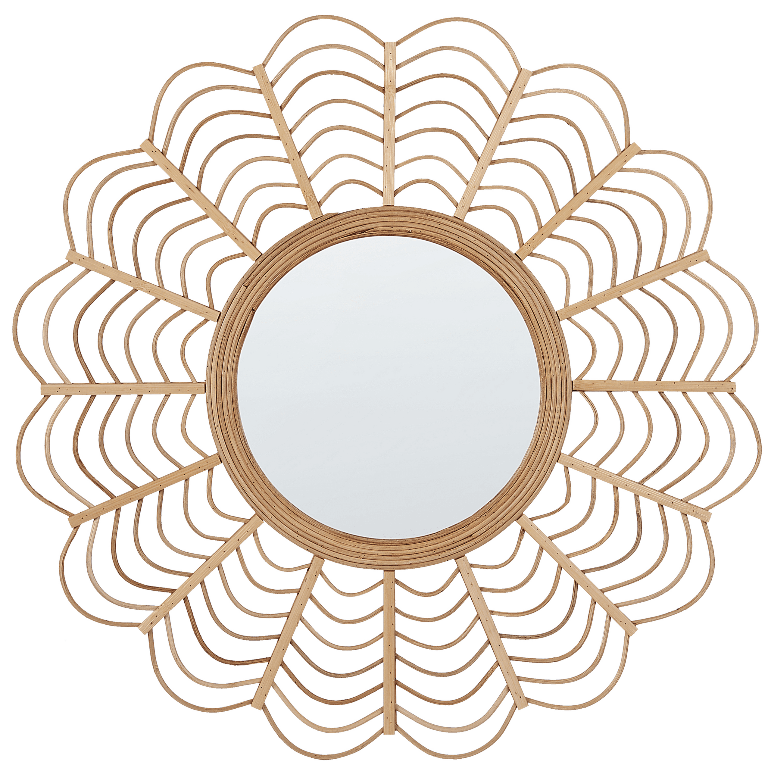 Seinäpeili TUMBIT 60 cm 60 cm bambu Luonnonväri