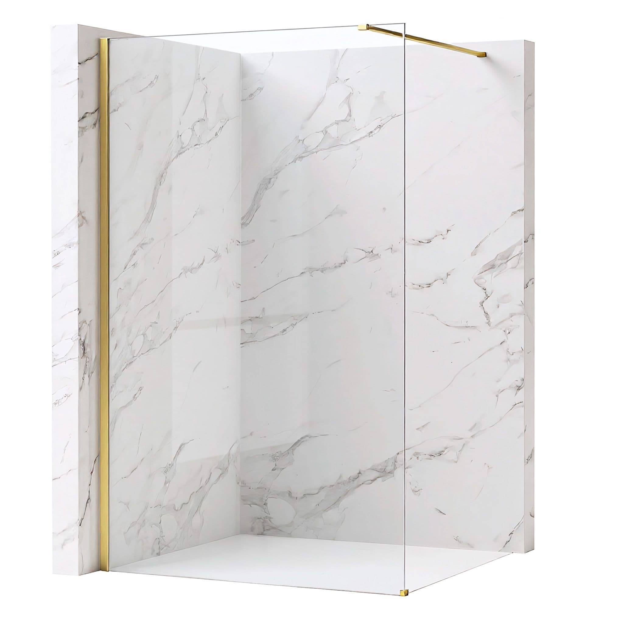 REA Suihkuseinä Flexi 130 harjattu kulta, 130X0, 8X195CM