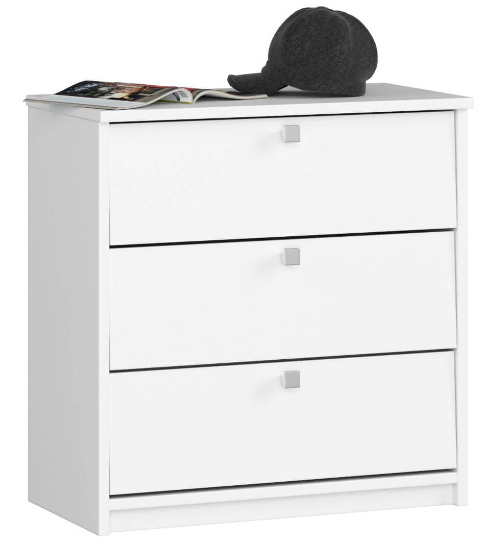 Akord Pieni Kenkäkaappi 3 kippiovea Valkoinen 60x31x62 – Akord