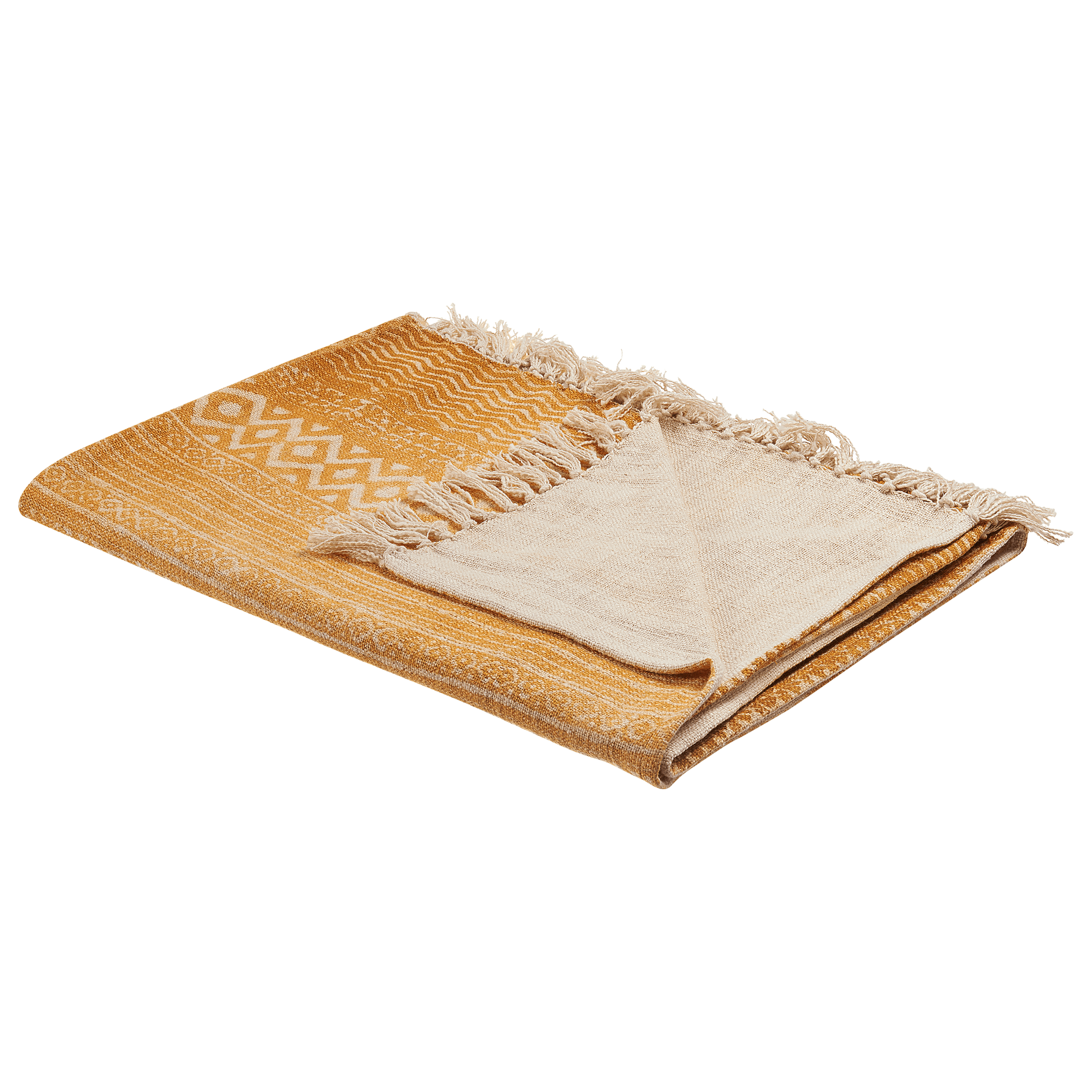 Torkkupeitto FIROZABAD puuvilla 130 x 180 cm Oranssi – Beliani