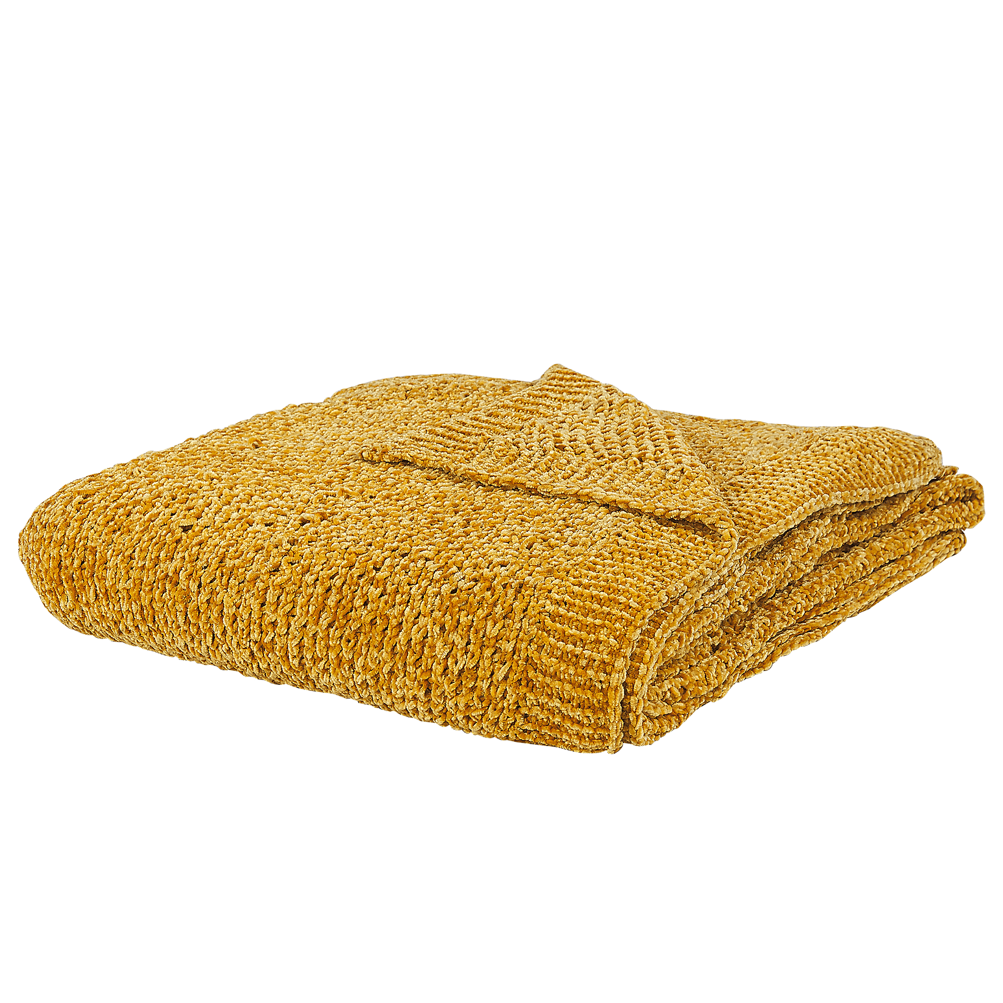 Torkkupeitto HAIFA 150 x 200 cm Sinapinkeltainen – Beliani
