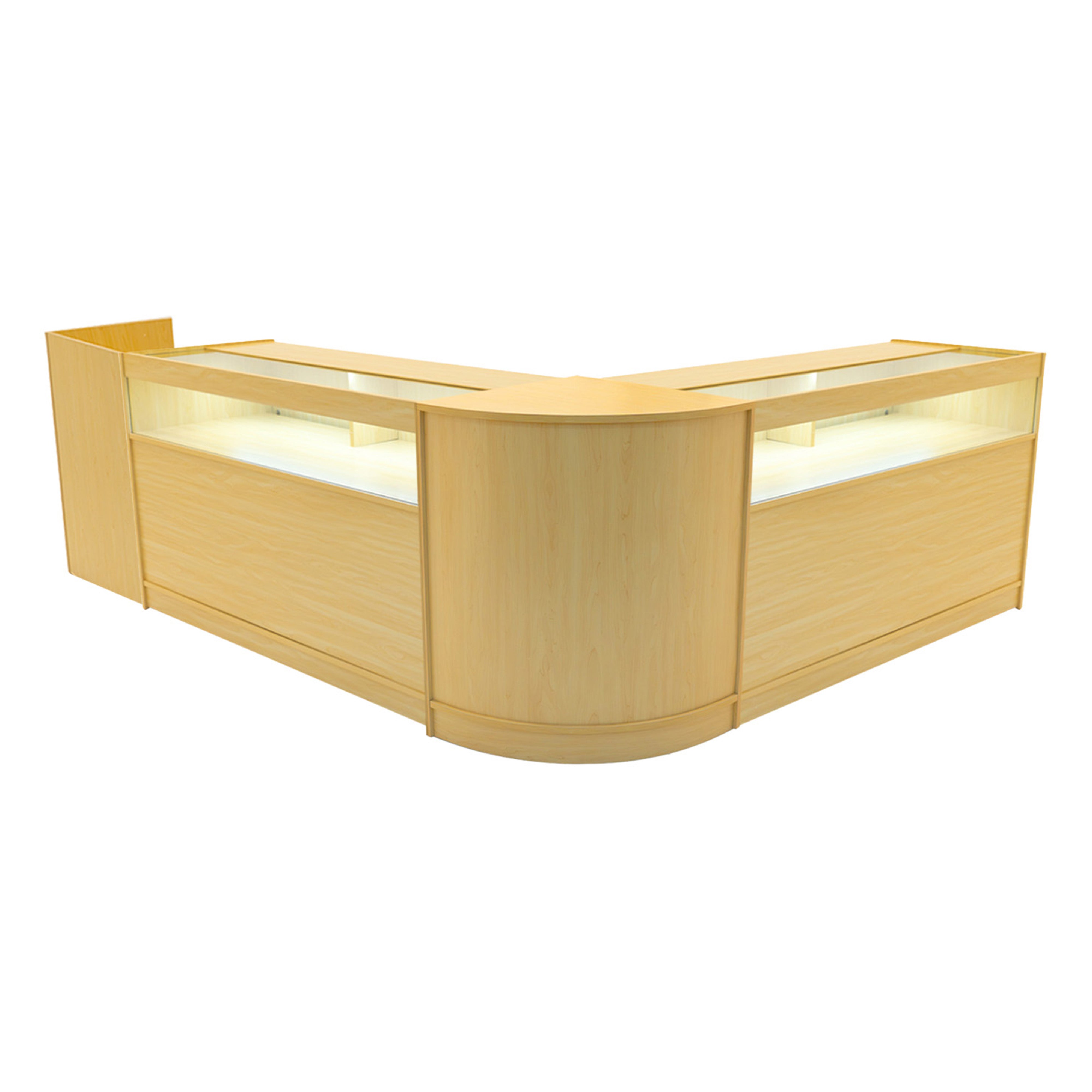 Luna LED-myymälätiskisarja CM60, TB60 ja 2 x B1500 - vaahtera