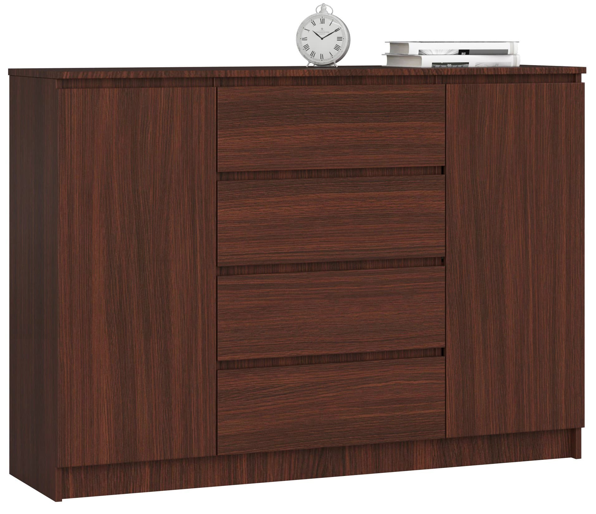 Akord Lipasto 2 Ovet 4 Laatikoa Wenge 138x40x99 – Akord